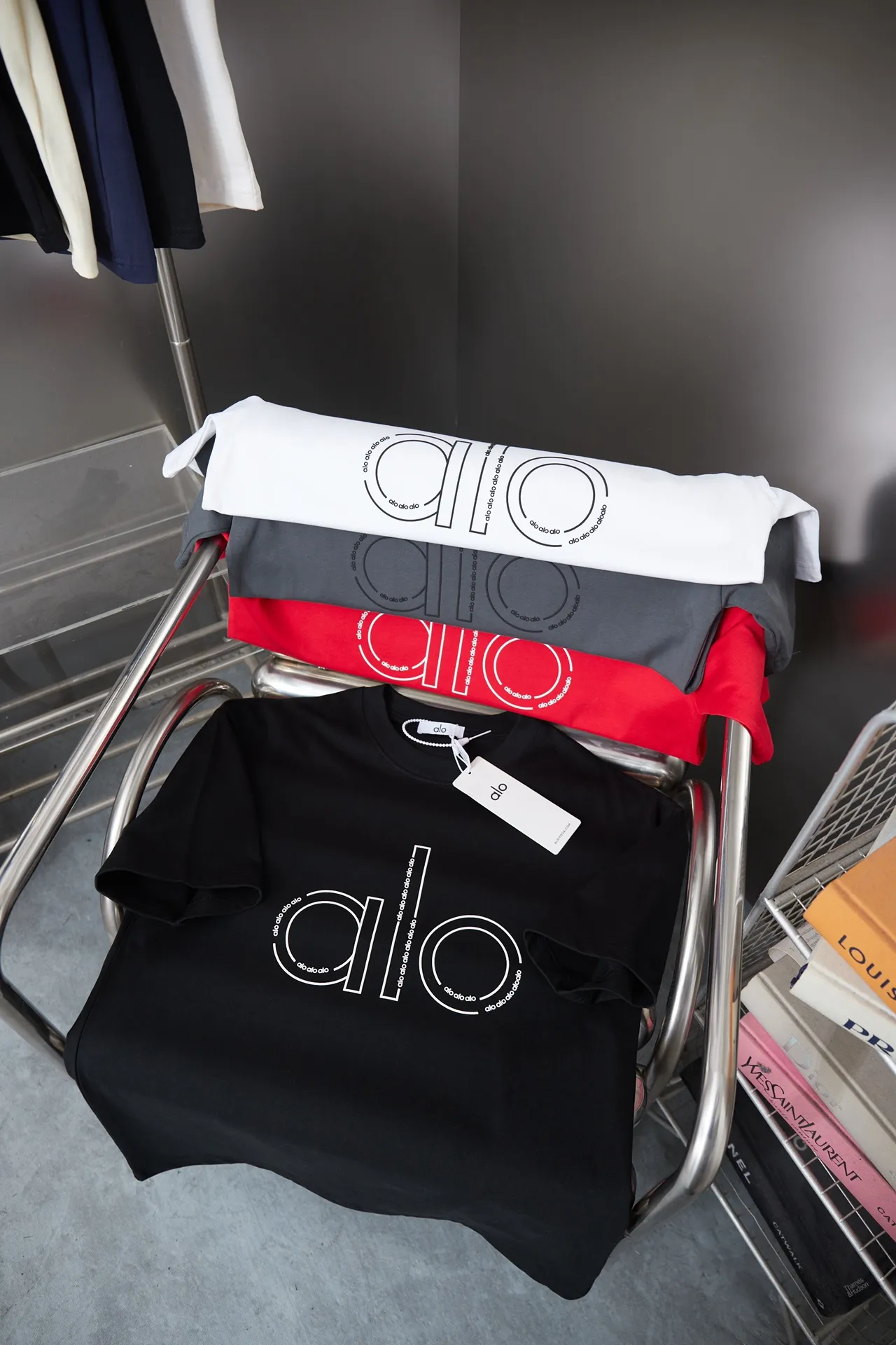 alo 26SS New Arrival logo 100% 32 1X 1 logo ：Black/White/Red/Gray Size：S/M/L/XL
