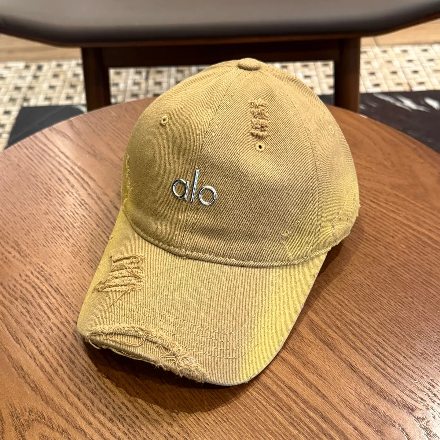 alo frayed baseball cap