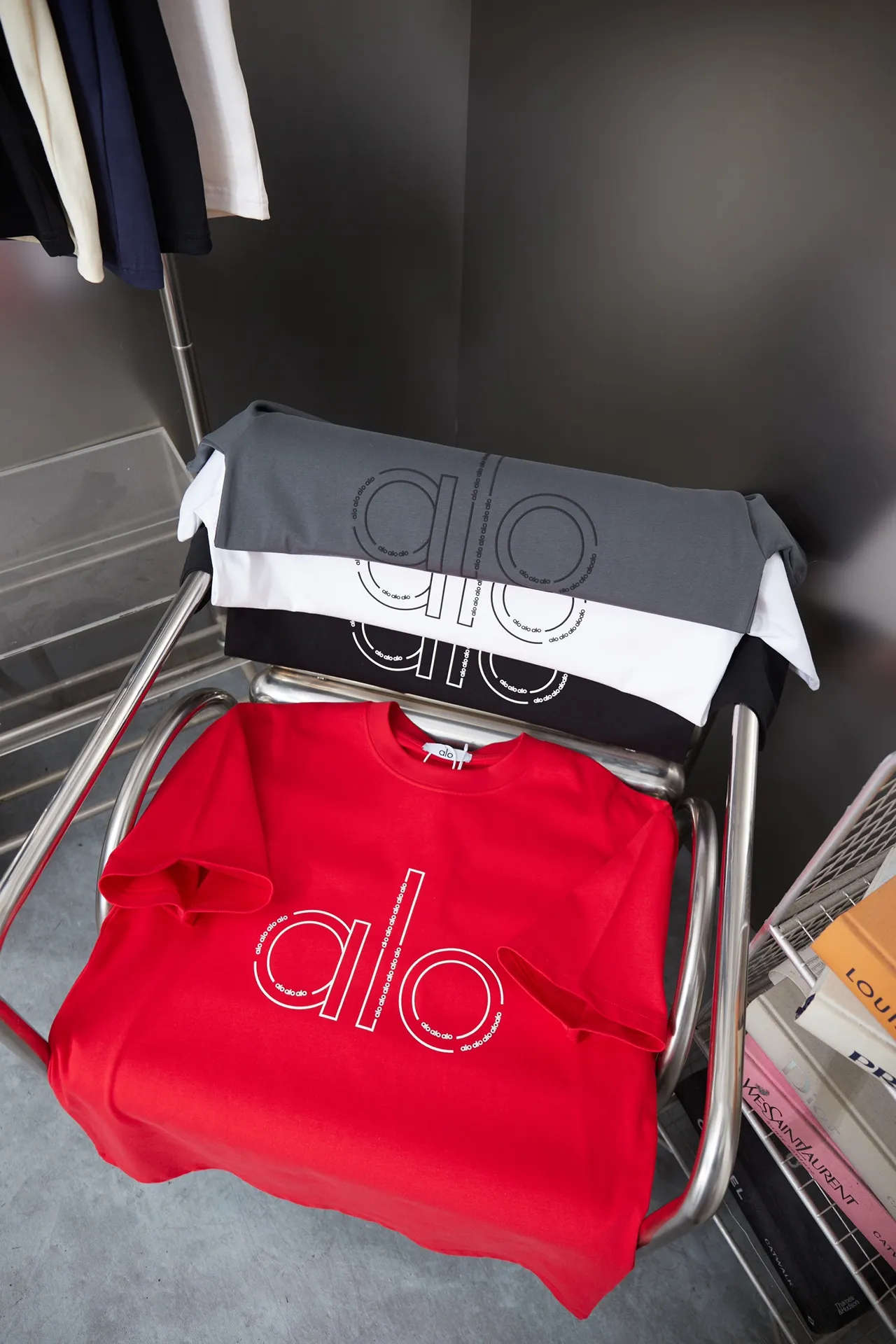 alo 26SS New Arrival logo 100% 32 1X 1 logo ：Black/White/Red/Gray Size：S/M/L/XL