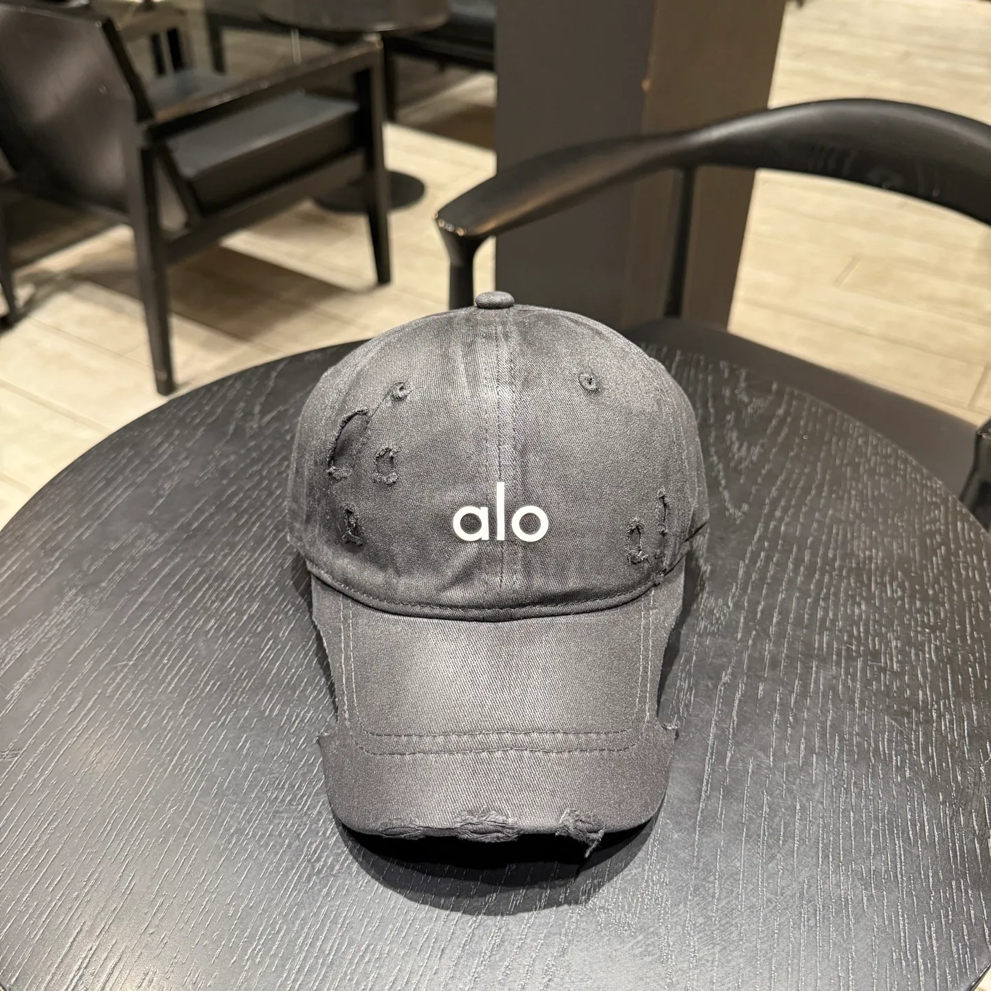alo distressed and distressed baseball cap