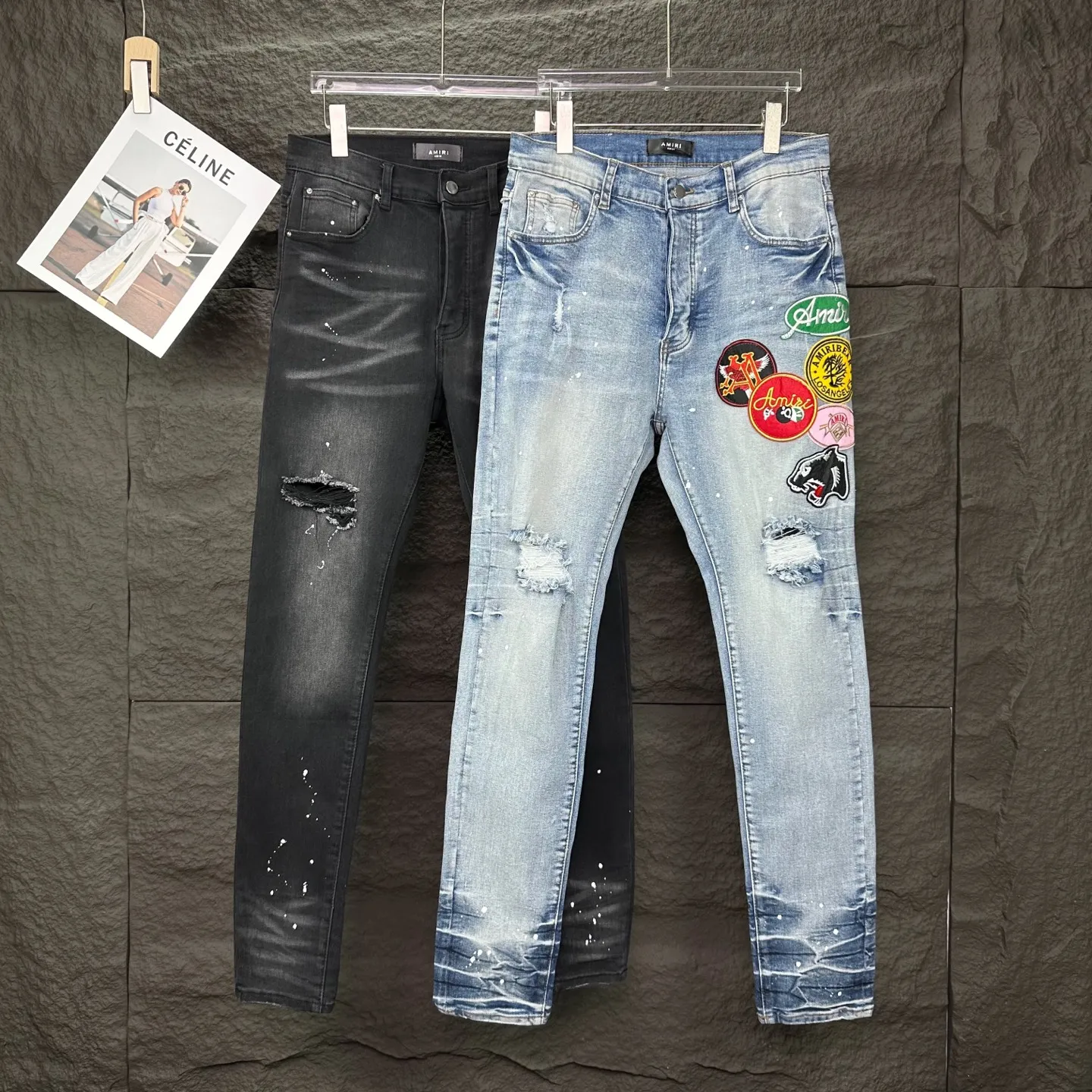 AMIRI 2026New Arrival Quality ， ， ， ， ， ！ 、 、 ！ ， ， ！！！ ：Black、Blue Size：28、30、32、34、36（ Size）
