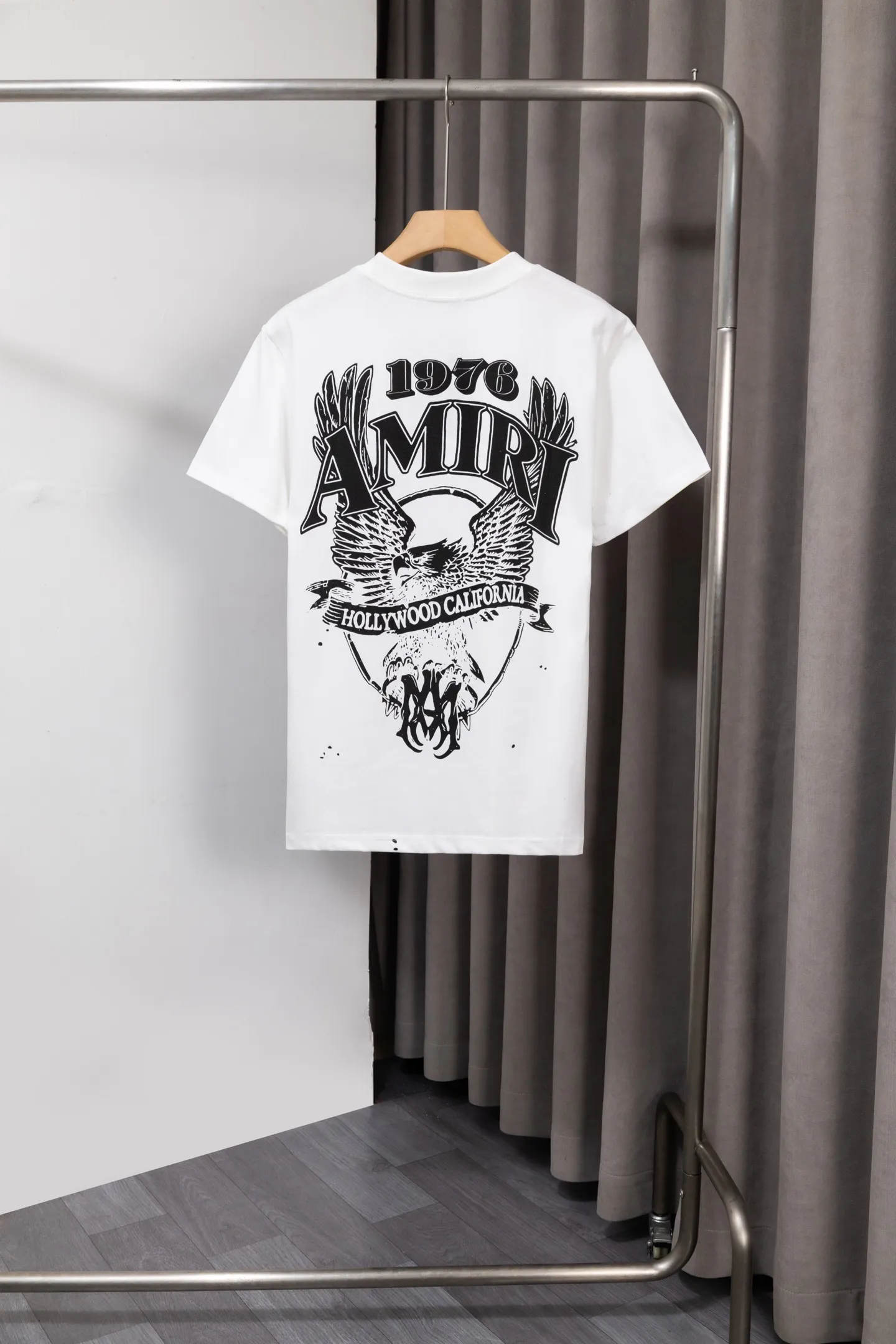Y 034 《𝙉𝙚𝙬♈️AMIRI》 41ss New Arrival T ， + logo ， ， ， Versatile， Same Style。 : Black，White，Size:M～XXL