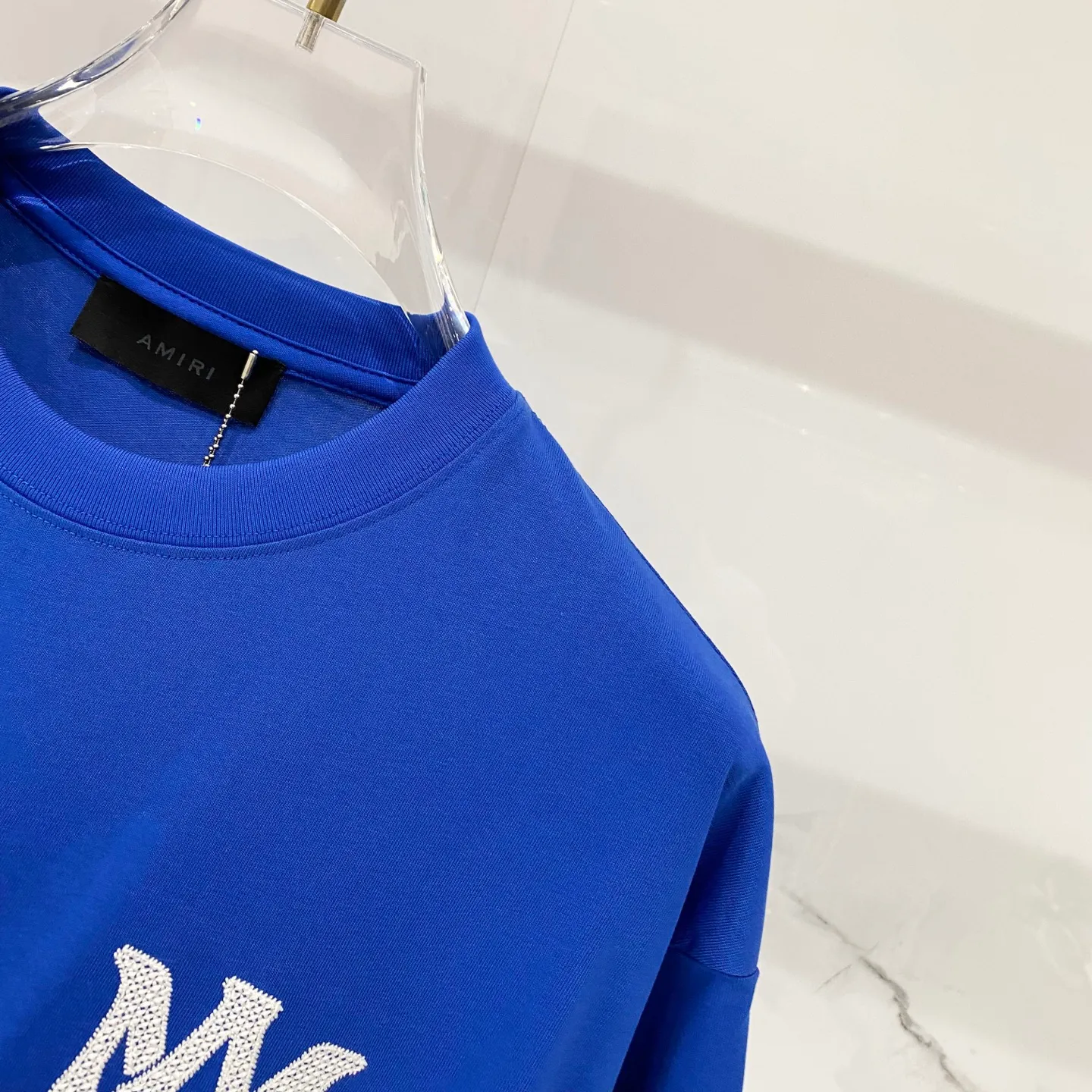 AMIRI/ - T 🪡 LOGO Quality 100 ％ Versatile Size:XS-L :Black.White.Blue.Gray