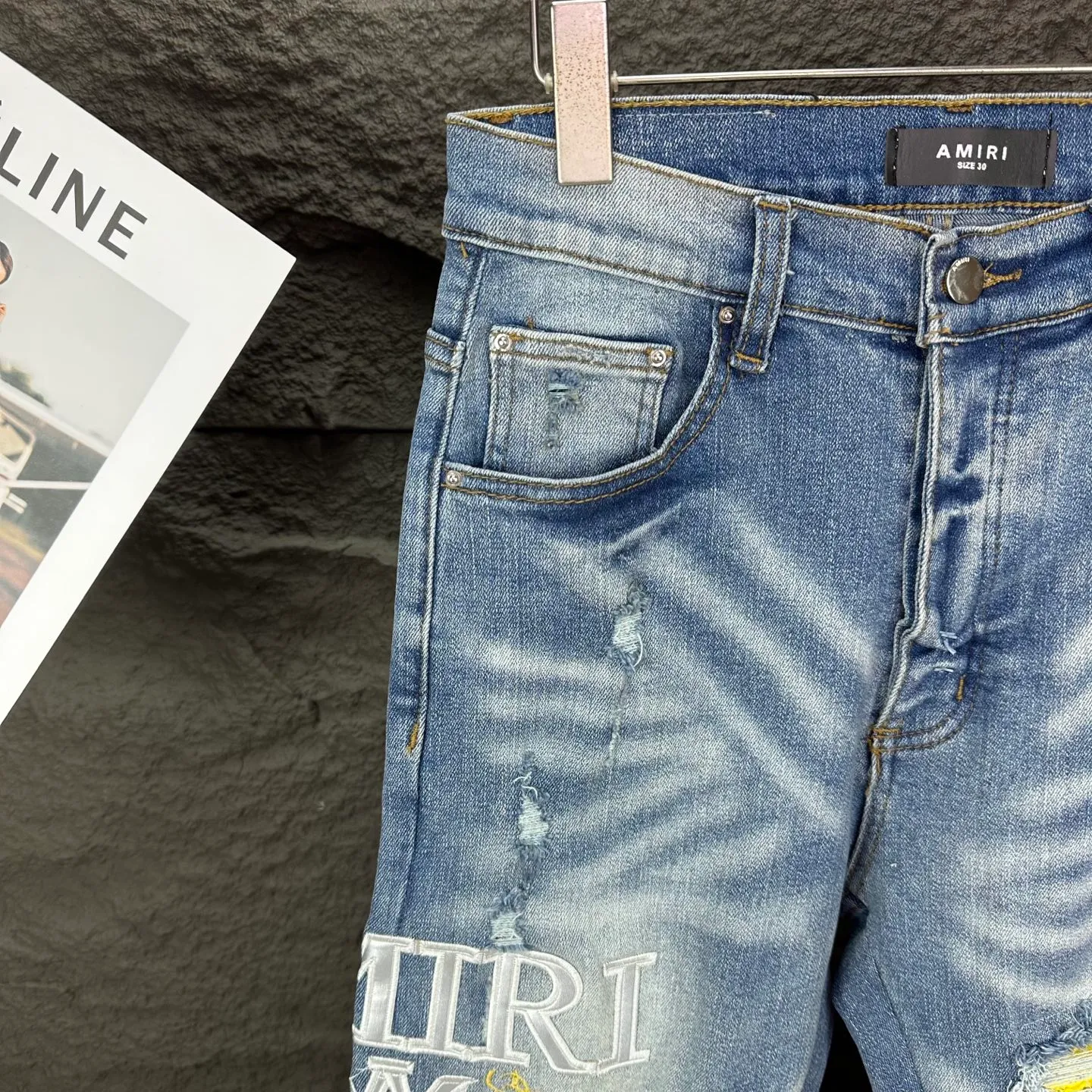 AMIRI 2025New Arrival Yellow Quality ， ， ， ， ， ！ ， ， ！！！ ：Light Blue Size：28、30、32、34、36（ Size）