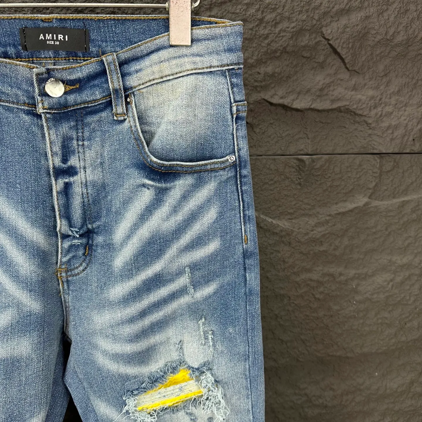 AMIRI 2025New Arrival Yellow Quality ， ， ， ， ， ！ ， ， ！！！ ：Light Blue Size：28、30、32、34、36（ Size）