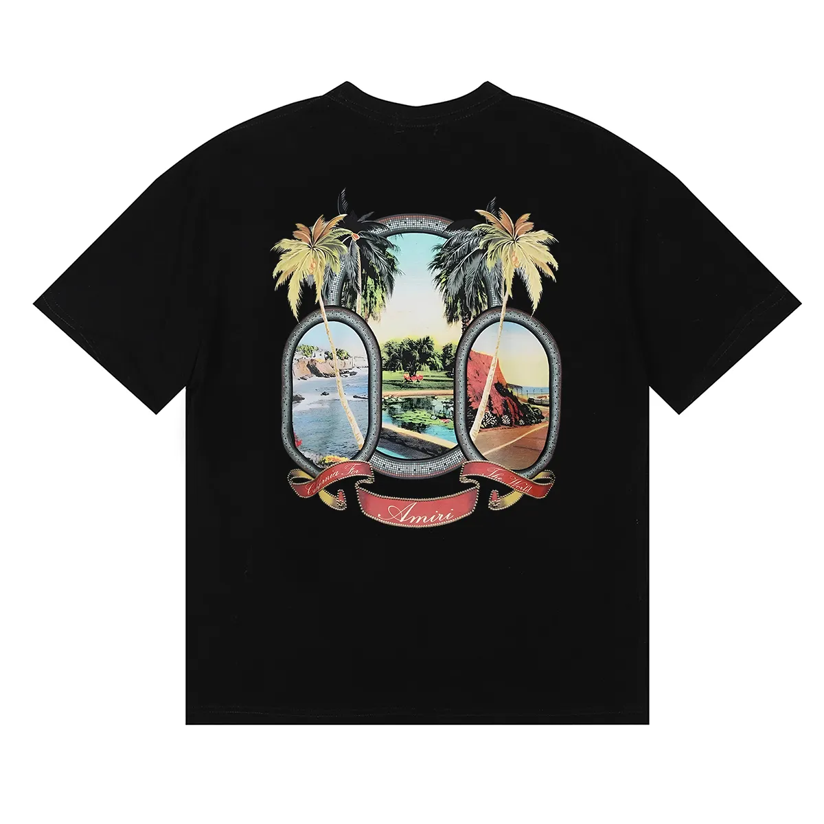 ， AMIRI MA Paradise Quality T 60 ：Black，White； Size：S M L XL