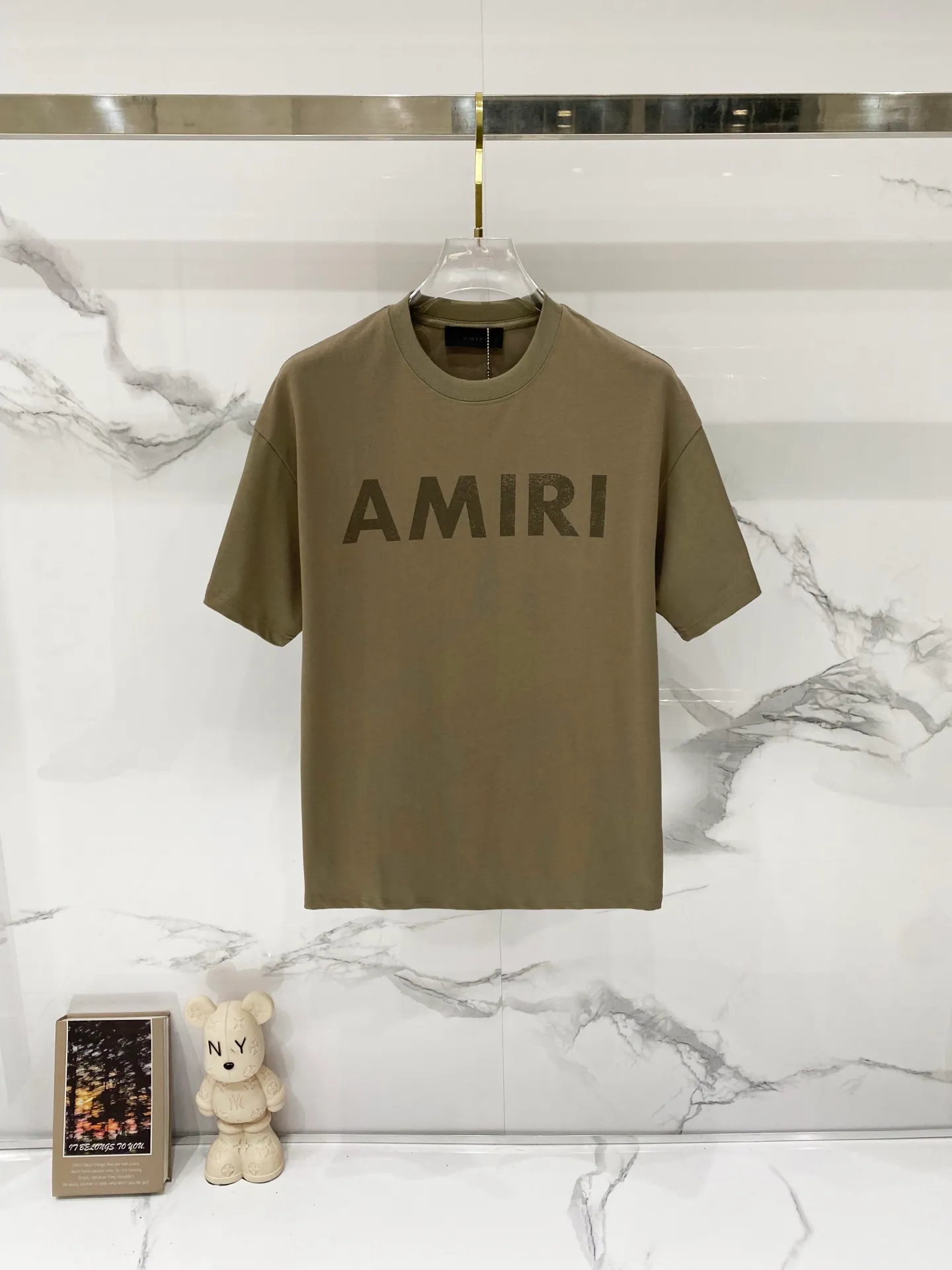 AMIRI/ - T 🌃 LOGO Quality 100 ％ Versatile Size:XS-L :Black.White.Gray.Khaki