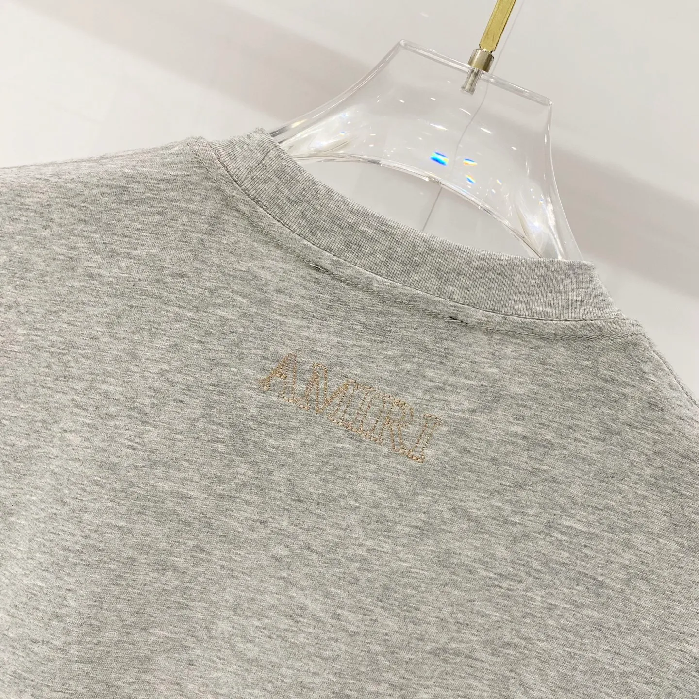 AMIRI/ - T LOGO Quality 100 ％ Versatile Size:XS-L :Black. .Gray.