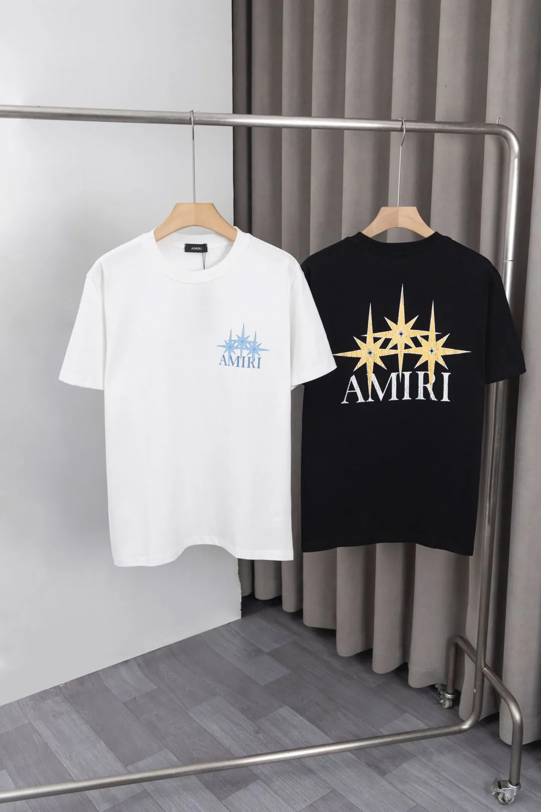 S 012 《𝙉𝙚𝙬♈️AMIRI》 40ss New Arrival T ， + logo ， ， ， Versatile， Same Style。 : Black，White，Size:M～3XL