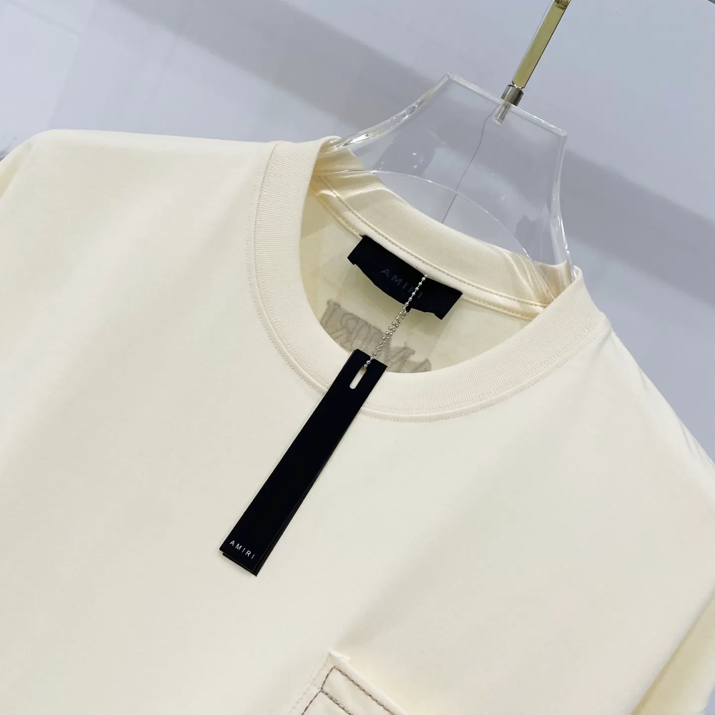 AMIRI/ - T LOGO Quality 100 ％ Versatile Size:XS-L :Black. .Gray.