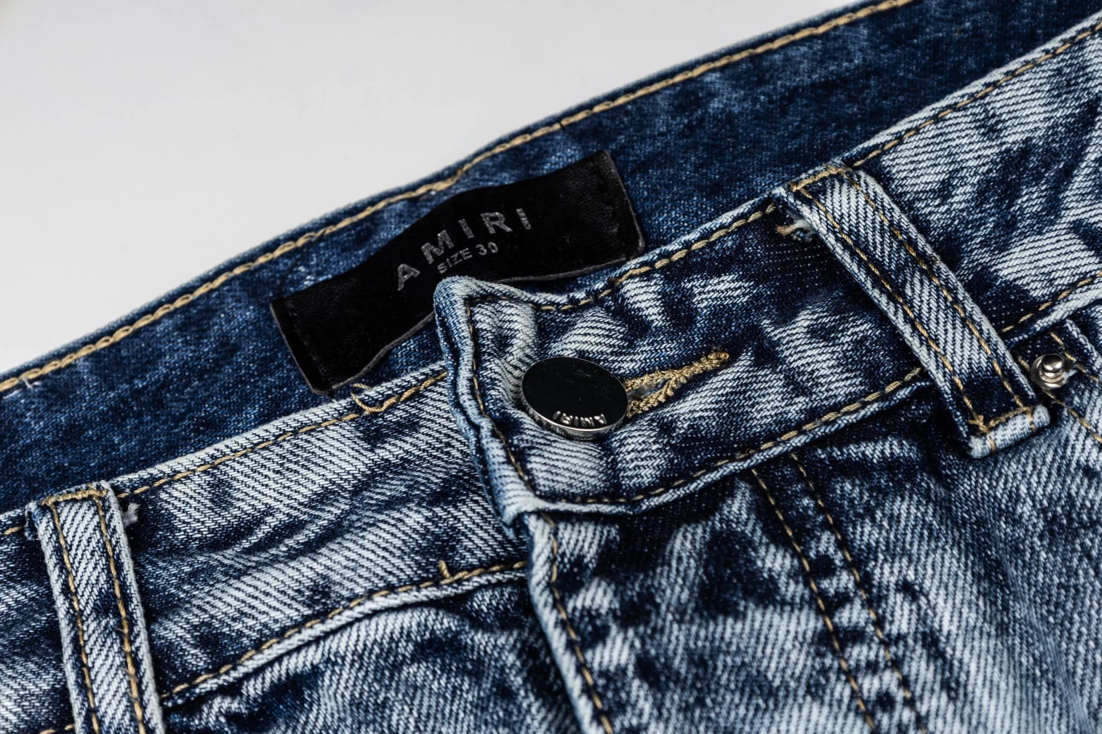 135 AMIRI Retro ， + ！ ， ， ， T 。 Quality ，Wear-Resistant Breathable， ， ！ ： # ：Black Blue Size：28 30 32 34 36