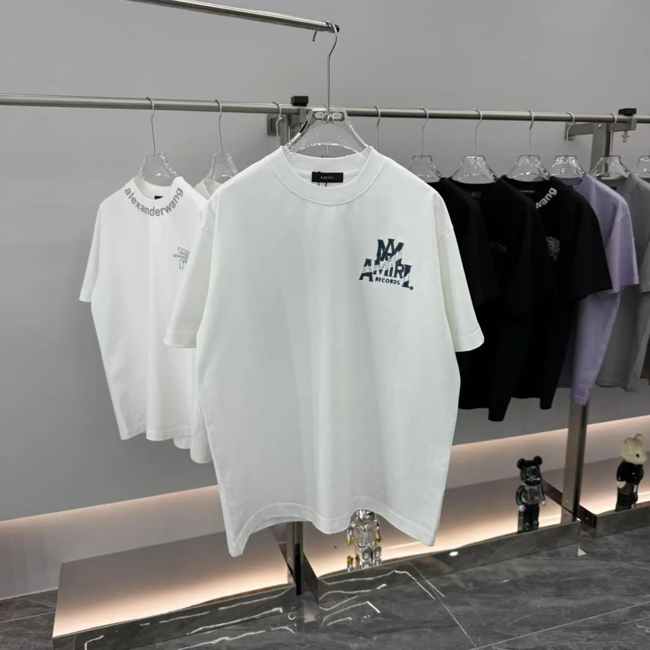 AMIRI 2025 New Arrival tee Same Style Size S M L XL XXL Black White