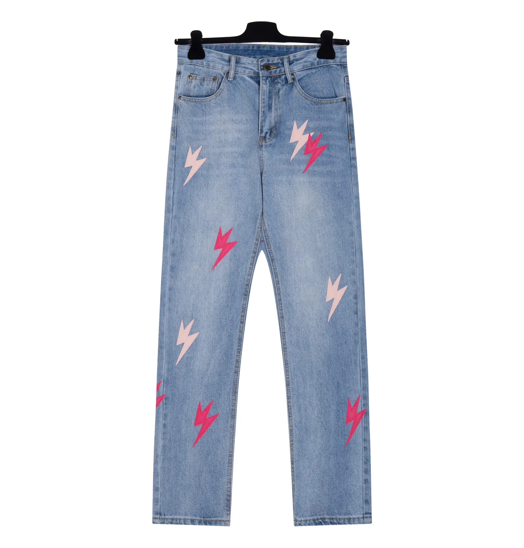 [Premium] [New] Amexnocap｜Lightning Pink Leather High Street Style Washed Jeans. Use vintage Levis jeans as the base to create, and usually add your own unique patchwork embellishments. This is the reason why the value of these vintage jeans doubles, because the base is vintage jeans, and the jeans themselves have become very soft and comfortable after years of baptism. This can be distinguished from ordinary jeans. For sizes, you should also refer to the pants data. Color: Blue white leather Blue black leather Blue pink leather Size: 30 32 34 36 (M-XXL) In Stock. Detailed size can be found in Figure 9.