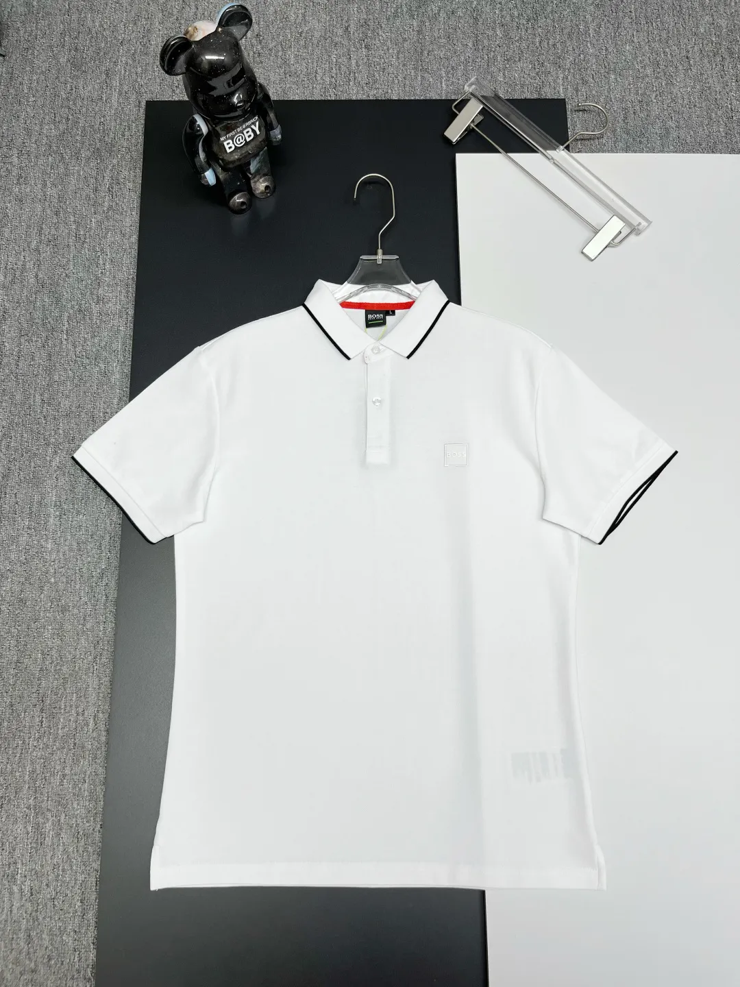 BOSS New Arrival Polo Same Style ， Factory New Arrival Versatile : Black White Blue Size：M-3XL