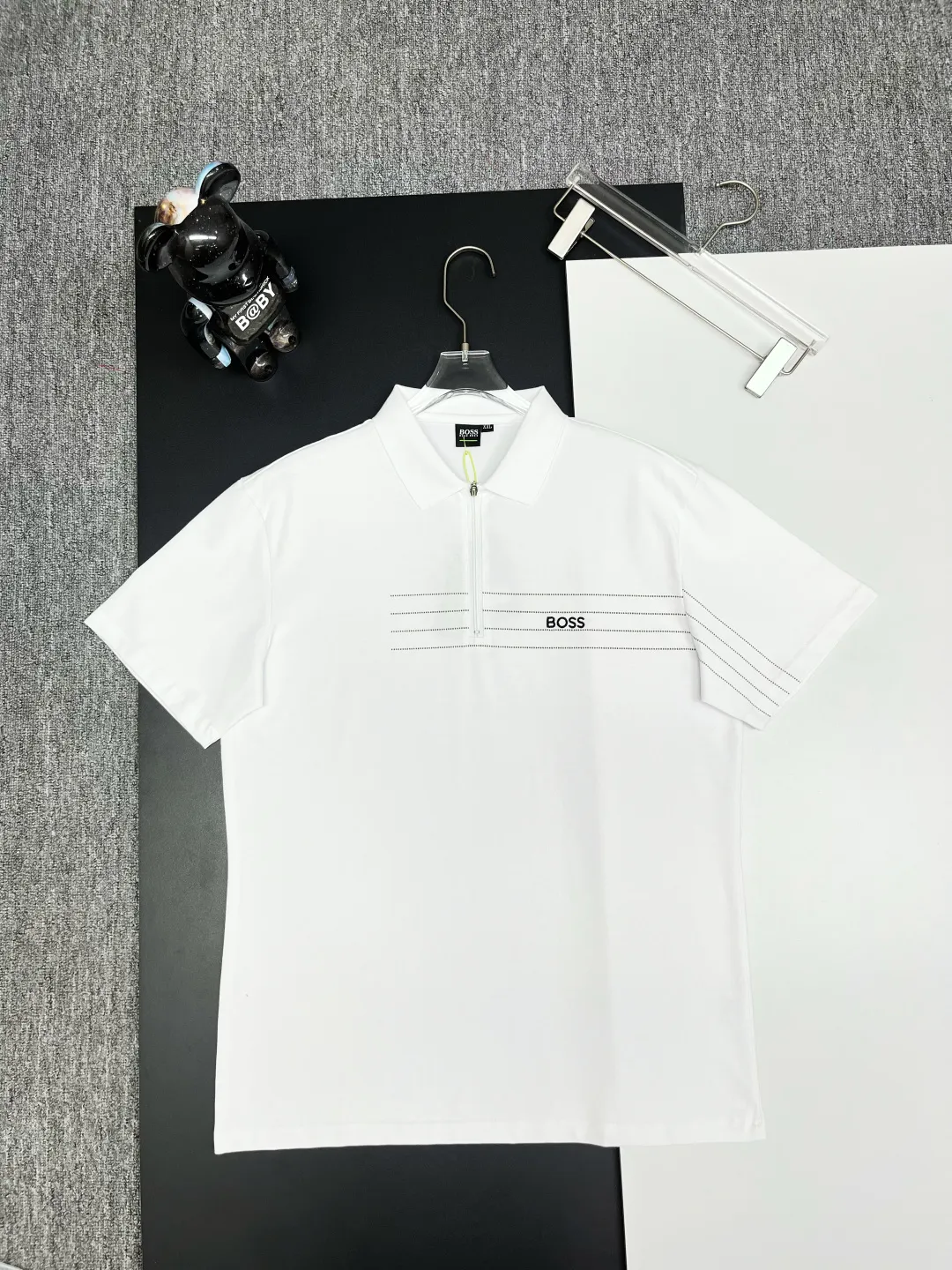 BOSS New Arrival Polo Same Style ， Factory New Arrival Versatile : Black White Pink Size：M-3XL