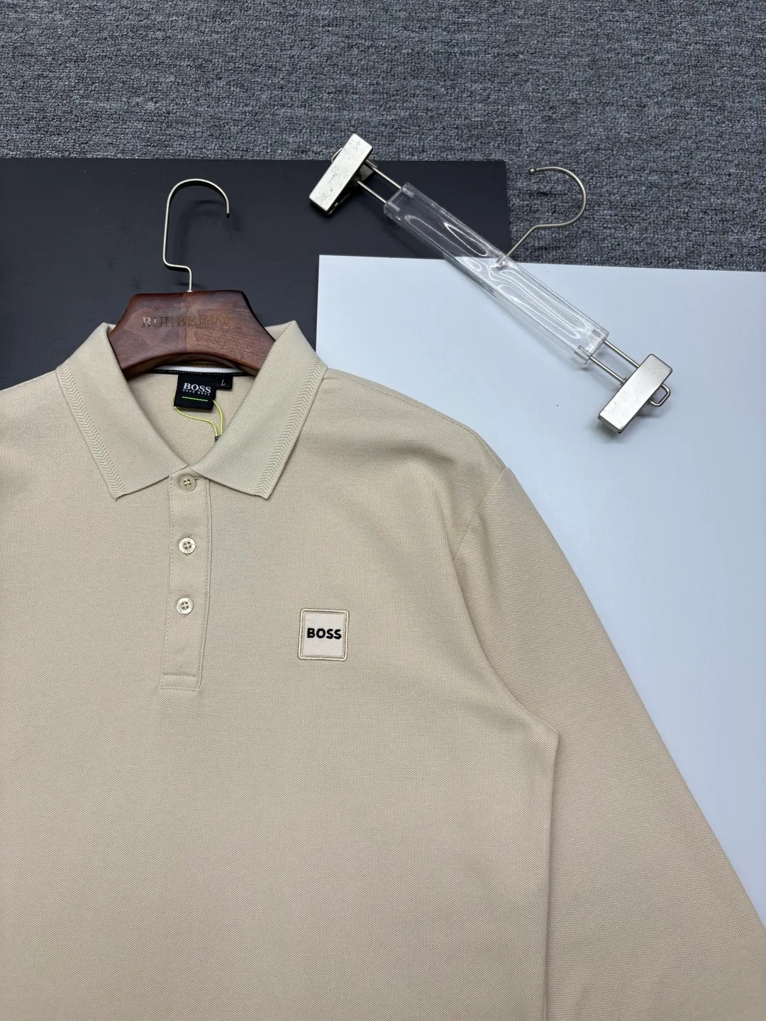 BOSS New Arrival Polo Same Style ， Factory New Arrival Versatile : Black White Blue Khaki Size：M-3XL