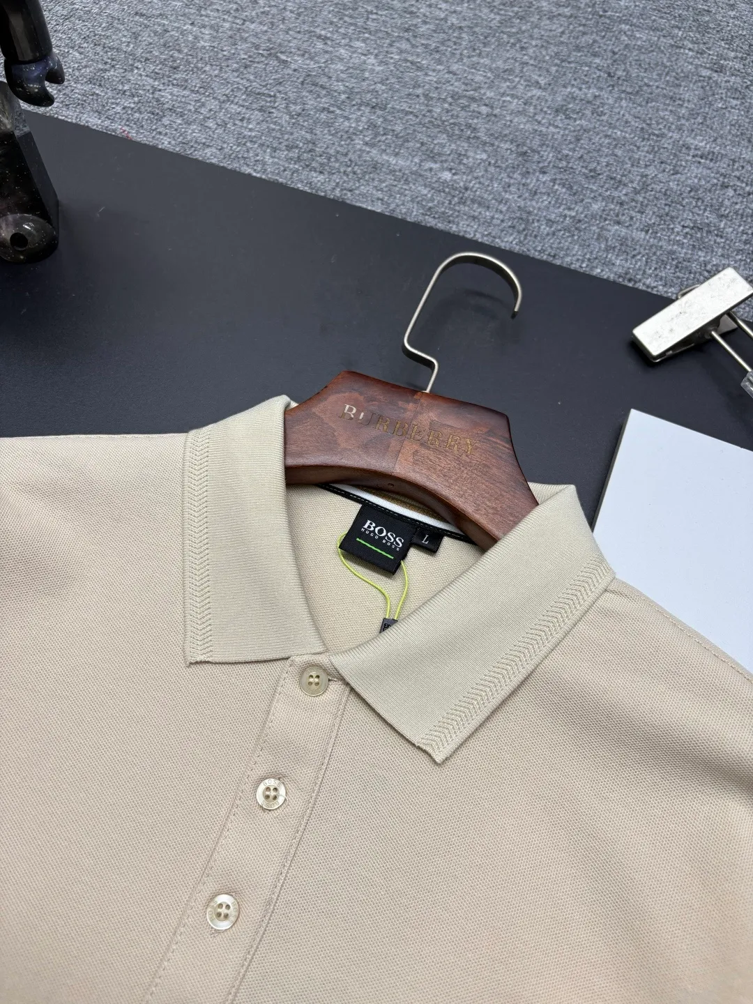 BOSS New Arrival Polo Same Style ， Factory New Arrival Versatile : Black White Blue Khaki Size：M-3XL