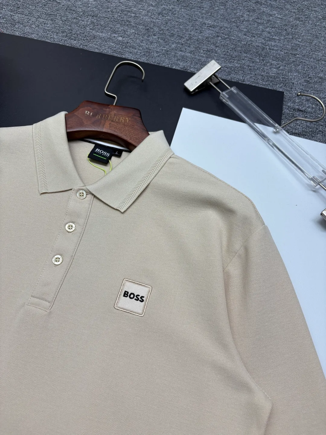 BOSS New Arrival Polo Same Style ， Factory New Arrival Versatile : Black White Blue Khaki Size：M-3XL
