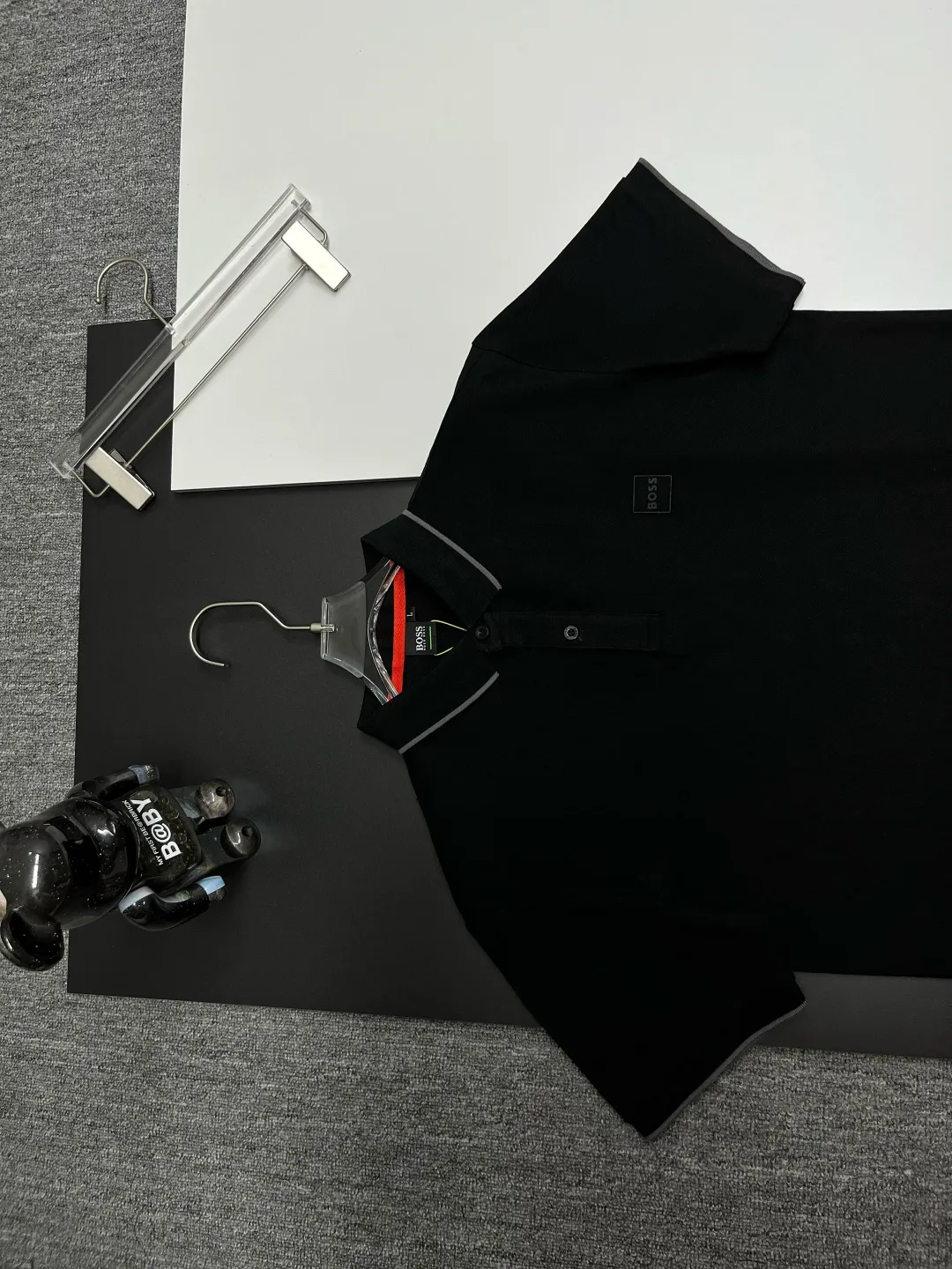 BOSS New Arrival Polo Same Style ， Factory New Arrival Versatile : Black White Blue Size：M-3XL
