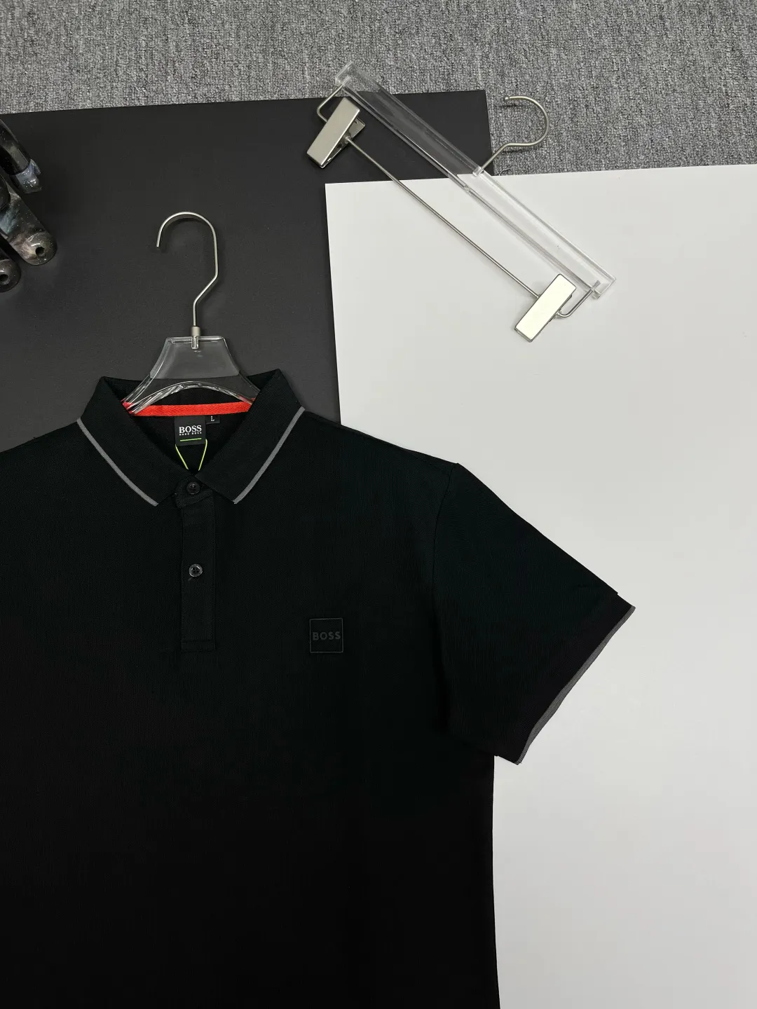BOSS New Arrival Polo Same Style ， Factory New Arrival Versatile : Black White Blue Size：M-3XL