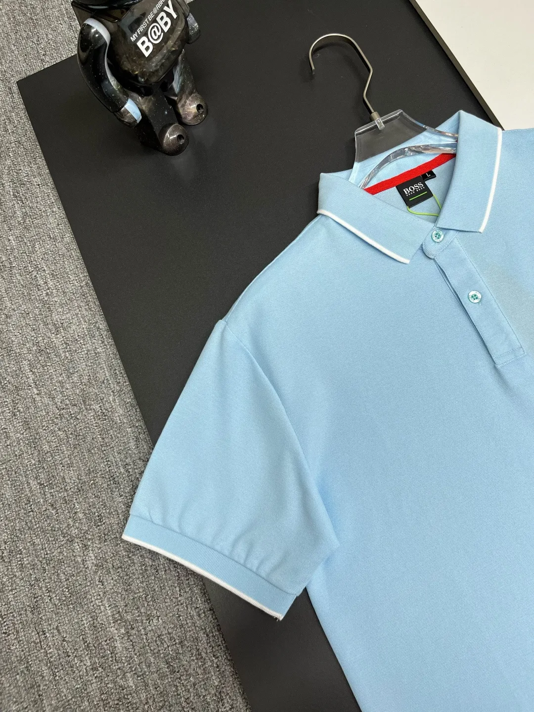 BOSS New Arrival Polo Same Style ， Factory New Arrival Versatile : Black White Blue Size：M-3XL