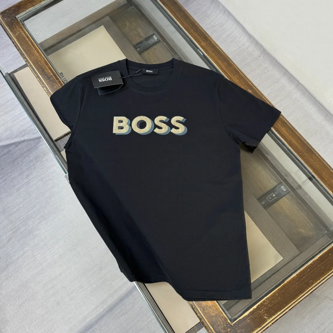 D🌟BOSS New Arrival Classic logo T ， ， 、 、 ， Versatile ！ ～～4⃣ 🉑 ：Black White Size: M L XL 2XL 3XL （ ）