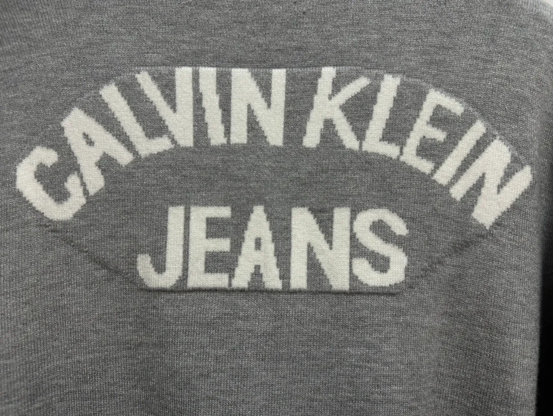 【Cain Klein 】 24FW v ® 𝐂𝐤 Gray ➕ 𝐂𝐤 Classic Light Gray logo logo ( ) Size：S-XL