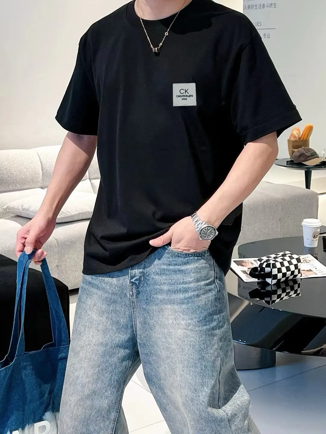 CK❤️ 2024 New Arrival logo （ ） ， ， ， ， T 🤪 OS Versatile Sizes：S-XXL