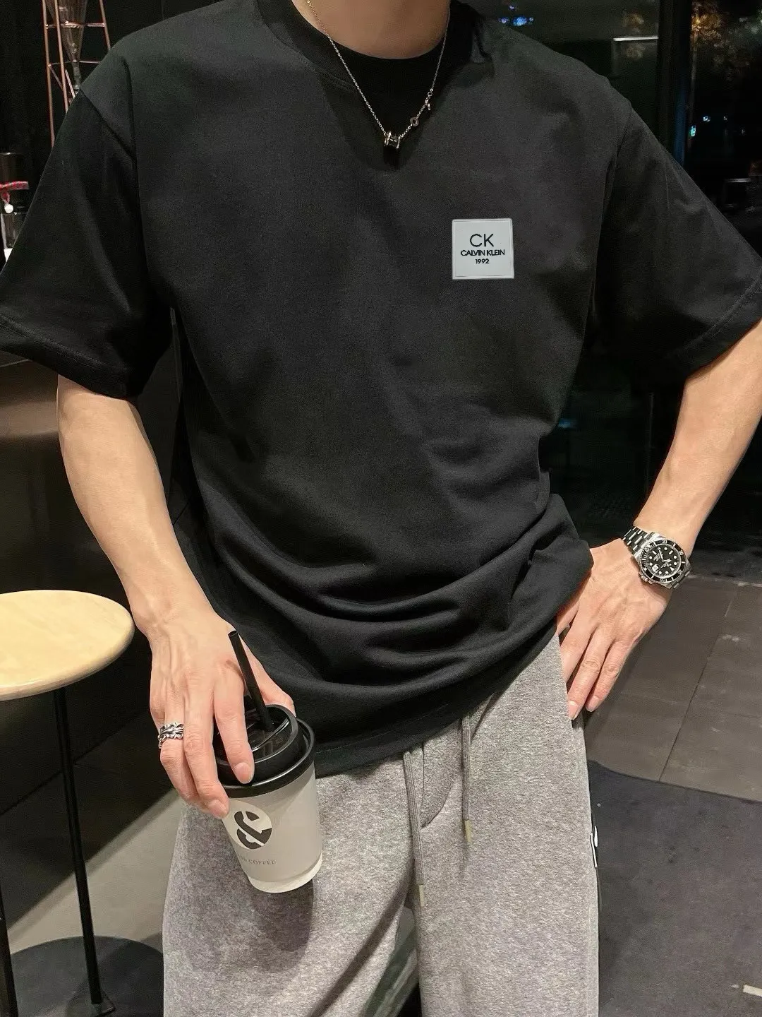 CK❤️ 2024 New Arrival logo （ ） ， ， ， ， T 🤪 OS Versatile Sizes：S-XXL