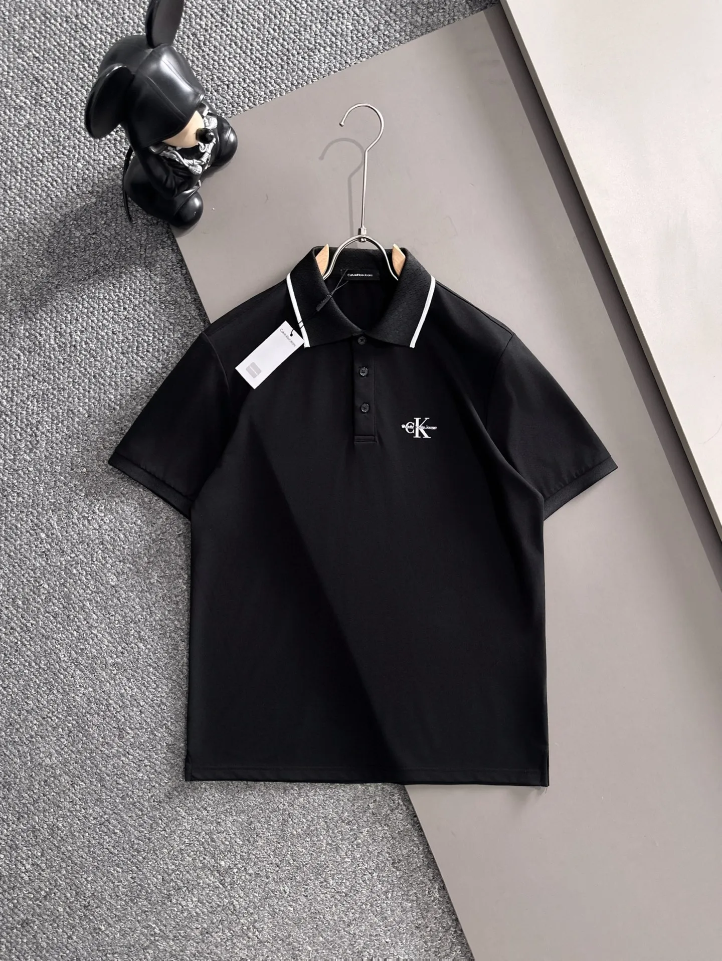 CK，2026 New Arrival Polo Versatile logo Breathable ，Black White Size：M-3XL