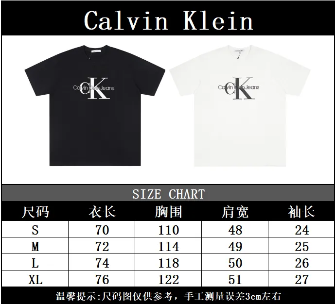85 ：G Calvin Klein New Arrival CK + T 【 Hot Sale｜ Same Style｜ CK 】 1️⃣ 26 ， 、Breathable ，Oversize ， ！ 2️⃣ Classic CK + ， ， ， / ， ， 3️⃣ Quality 3 12 ， 1:1 ， ， 、 、 ：White Black Same Style Size：S M L XL ⚠️ Size ： ， ， 3cm