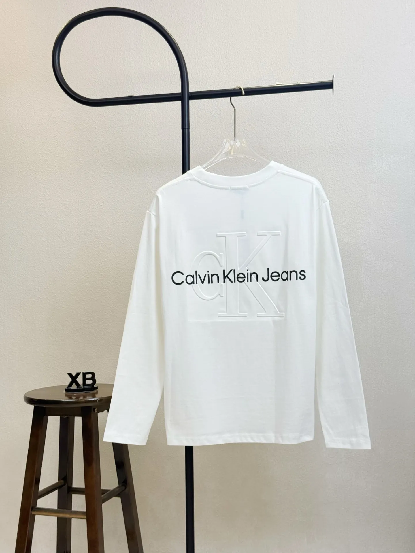 XB 125 (Black White ） CK T Same Style 32 Breathable 1x 1 oversize 1:1 Premium :Black White Size:S-XL