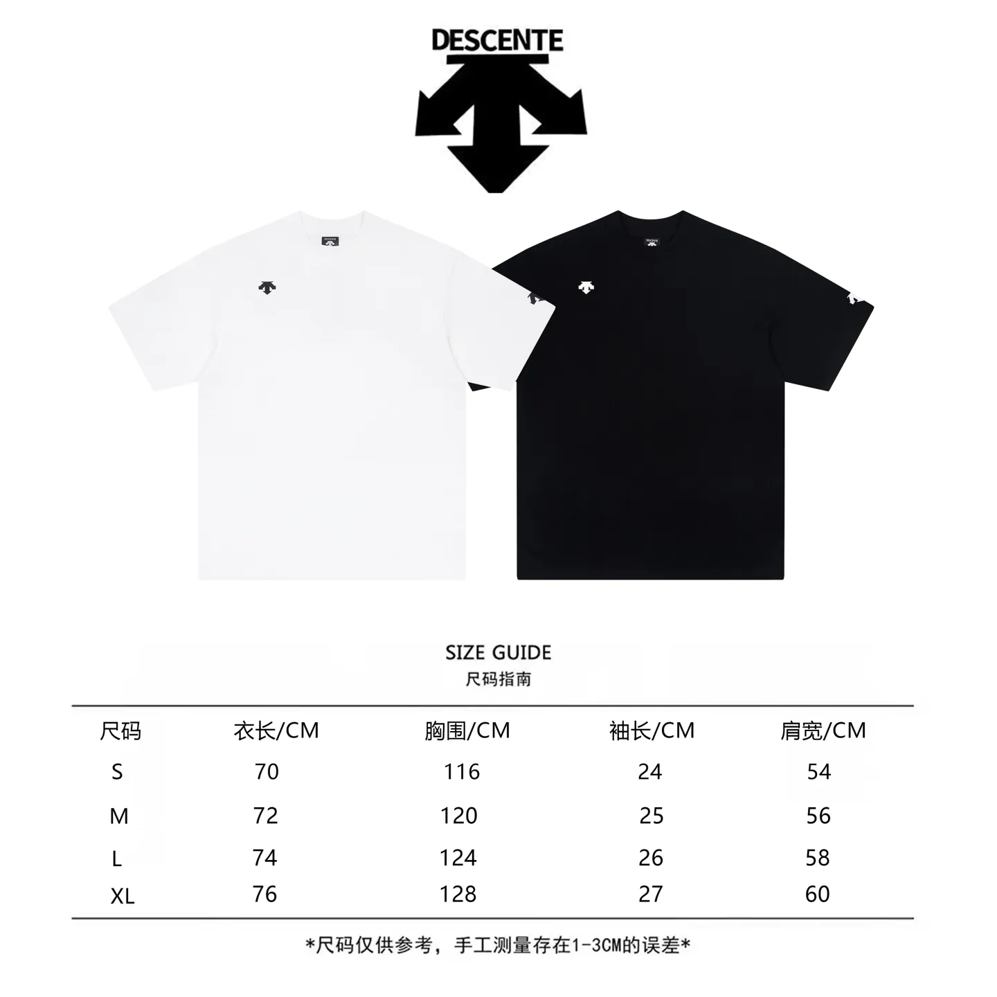 DESCENTE Series g Same Style Sizes：1 2 3 4 :Black White