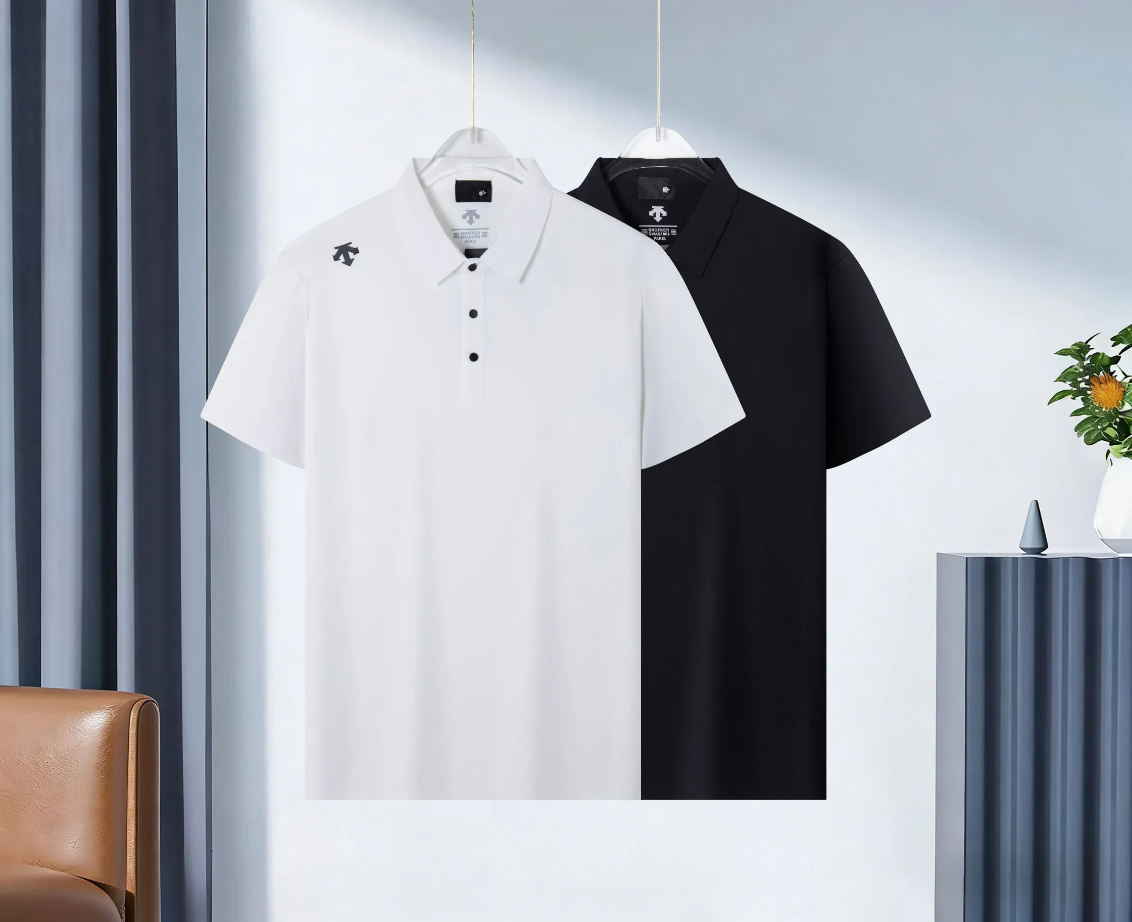 6805# DESCENTE 🆕2026 New Arrival POLO logo : SIZE:L-5XL
