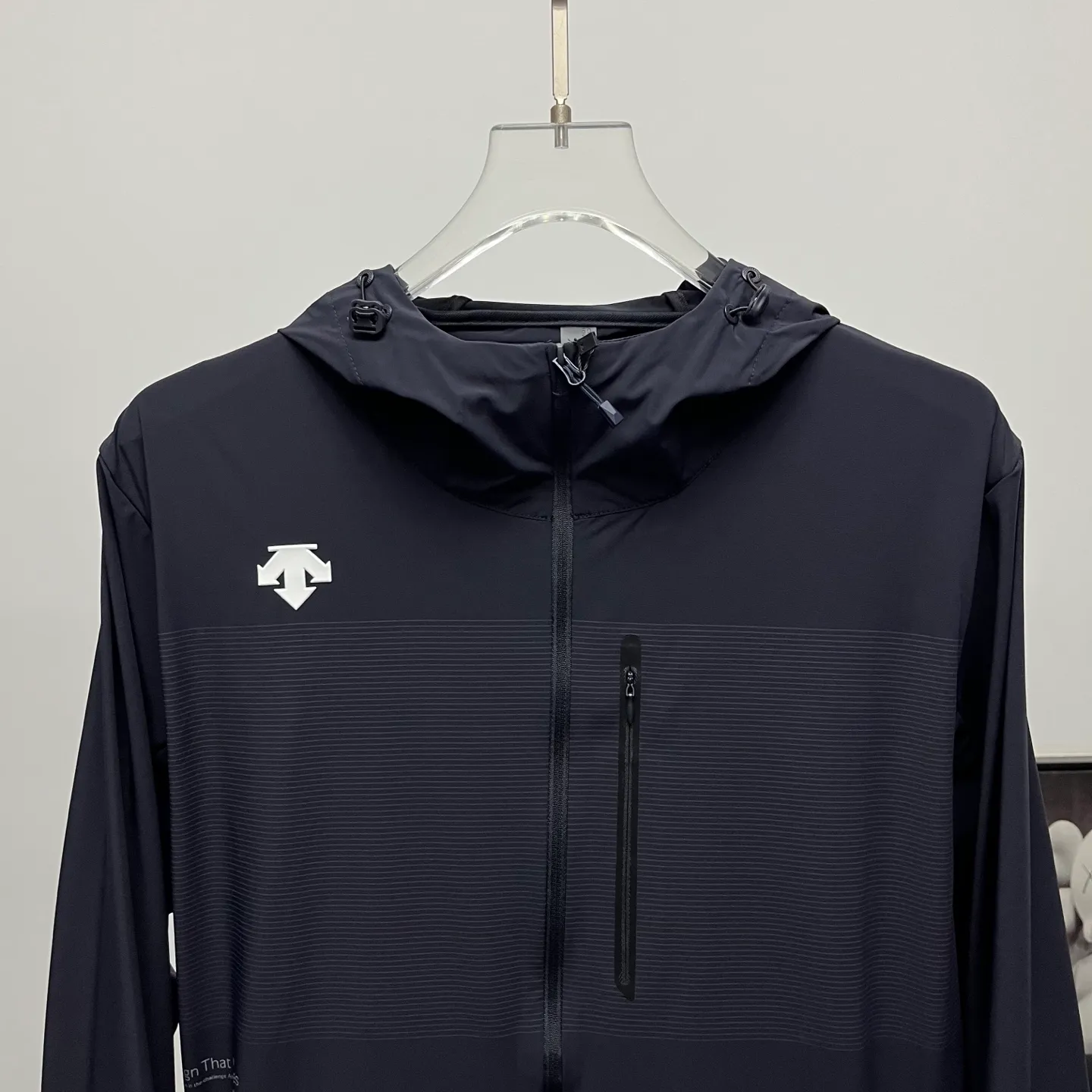 Descente pattern stitching sun protection clothing [High Quality] Descente Descente pattern stitching ice silk sun protection clothing Size: L-5XL