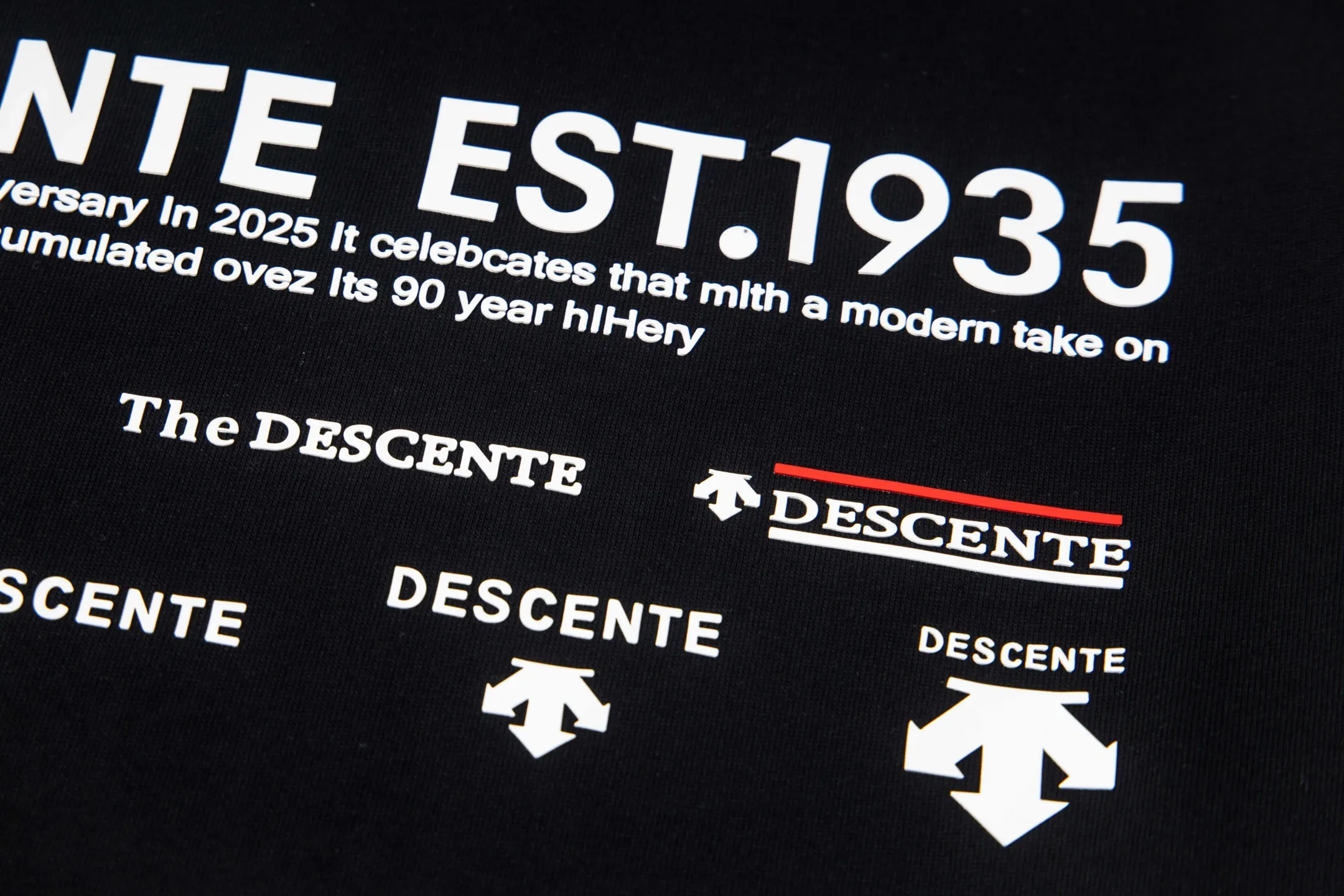 DESCENTE Series 32s Classic Same Style ：Black White Size：XS L