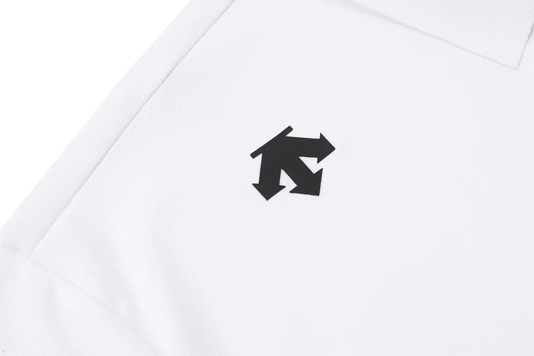 DESCENTE 2025New Arrival logo Breathable Same Style polo logo ：White Size：M-XXXL