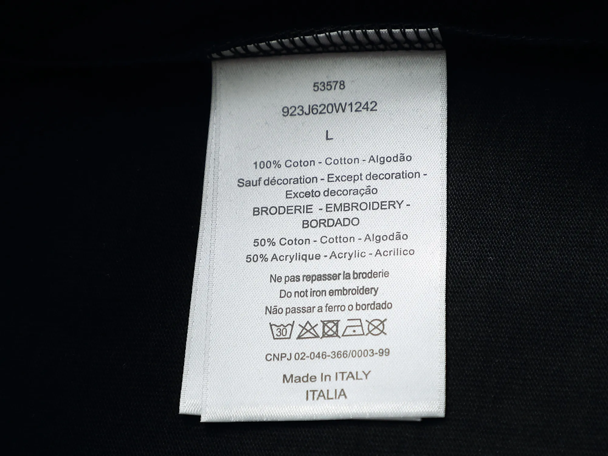 DIOR CD Logo 🪡 ， Retro Same Style Versatile : Black White Size：S M L XL