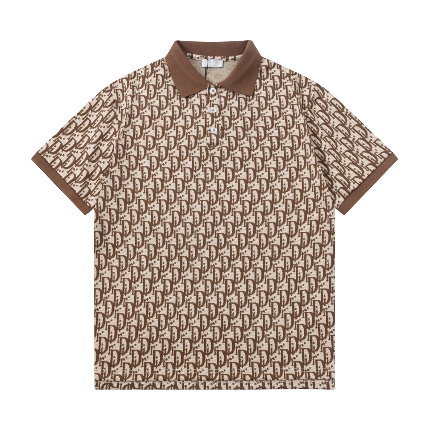 Dior 2025New Arrival logo Same Style polo ：Brown Size：S M L XL XXL