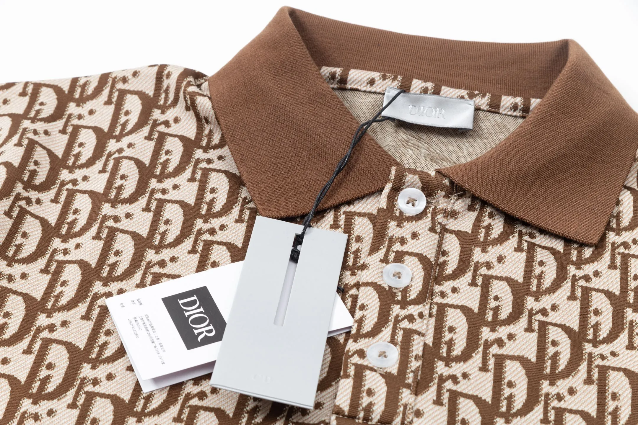 Dior 2025New Arrival logo Same Style polo ：Brown Size：S M L XL XXL
