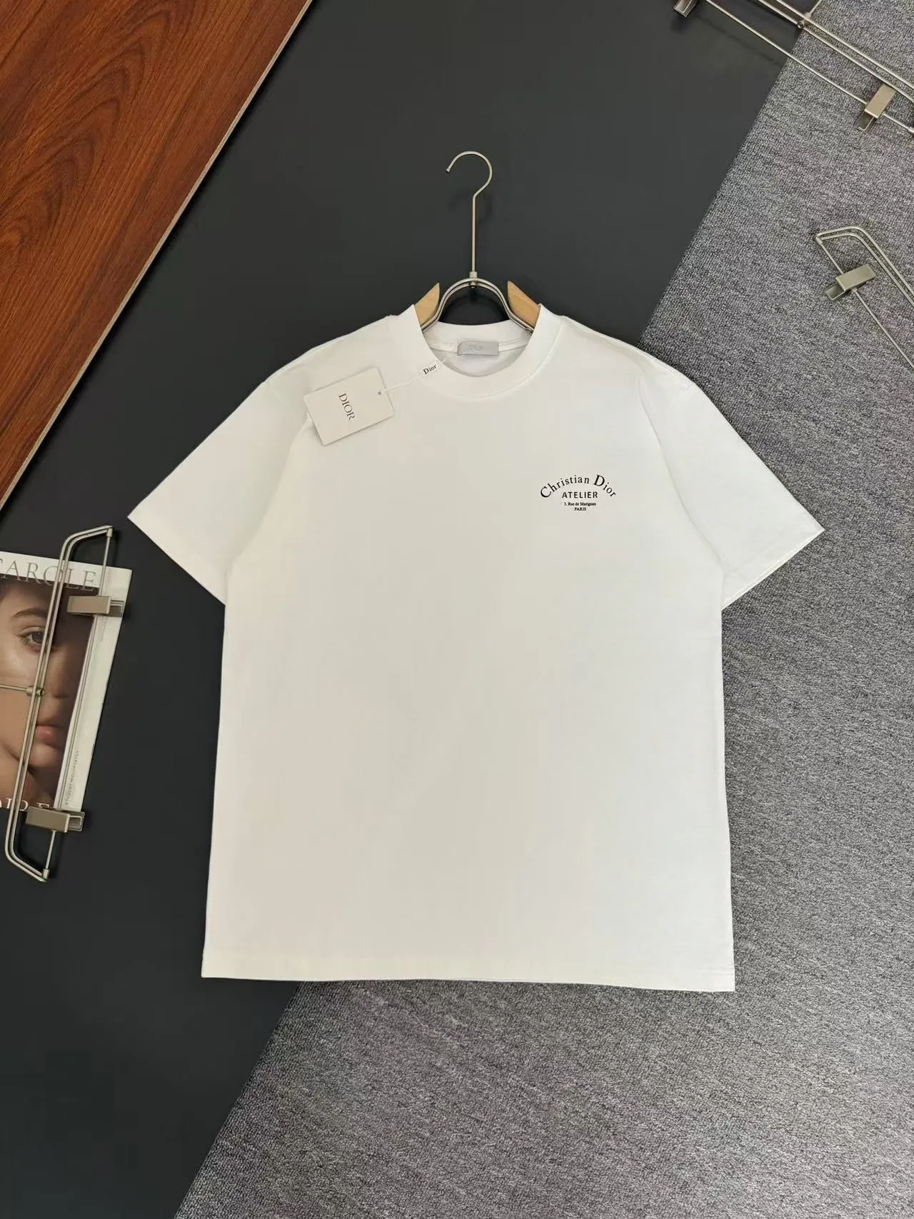 DIOR* g t Breathable logo New Arrival t ， ， Versatile ：Black White Sizes：S M L XL XXL