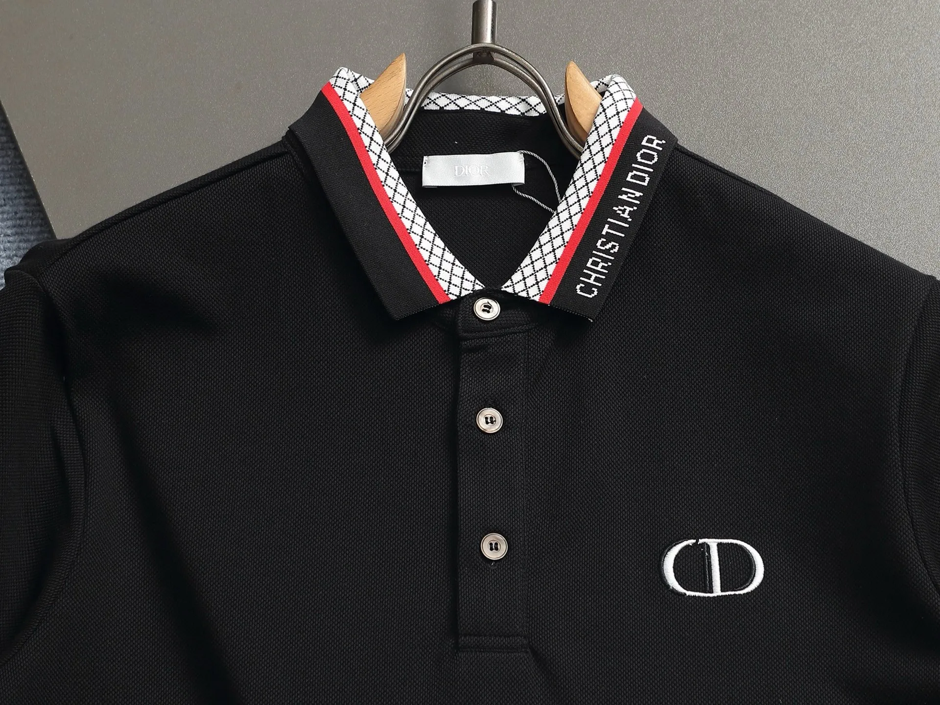 DIOR CD Polo ， Retro Same Style Versatile : Black White Size：M-2xl
