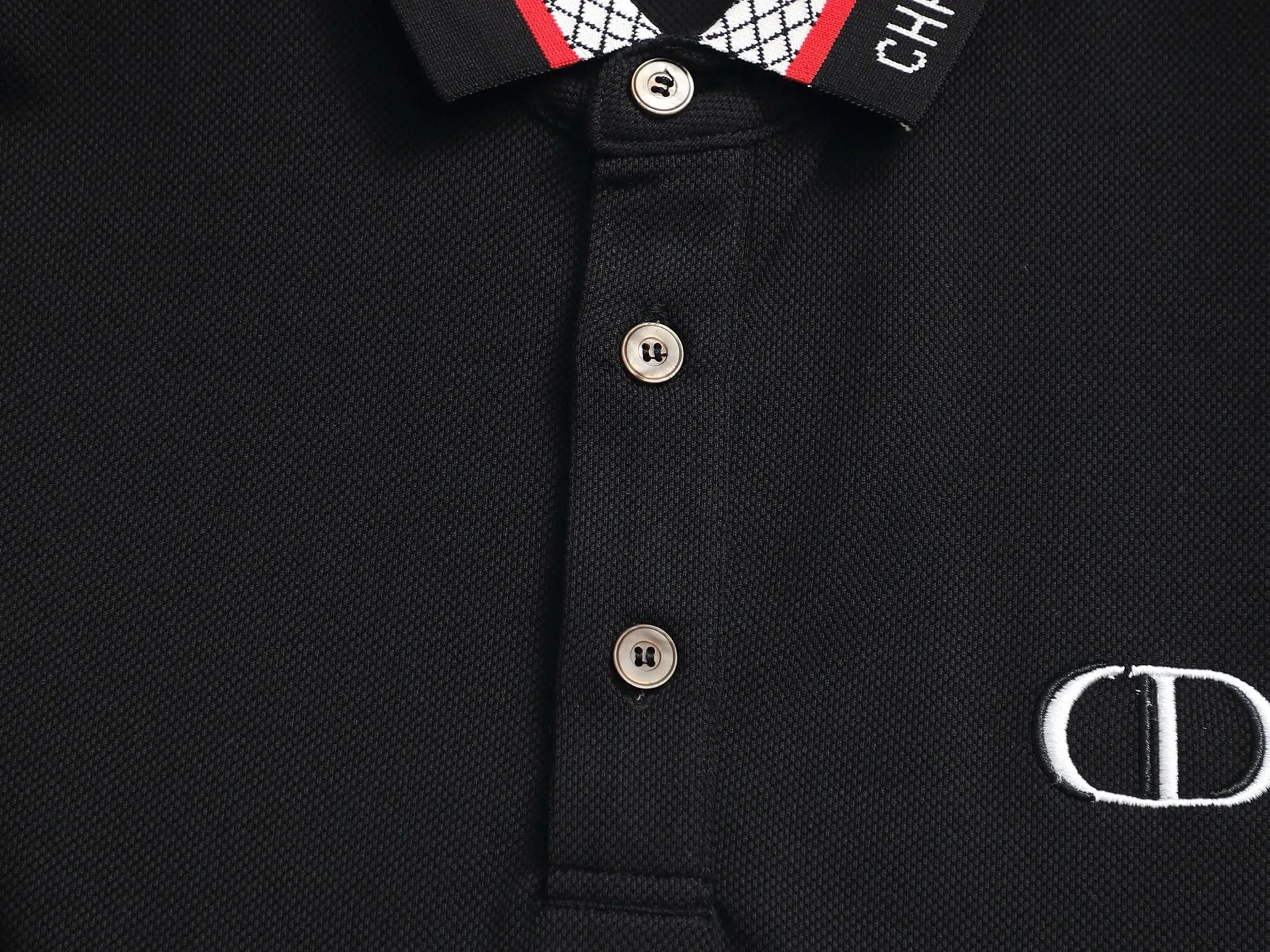 DIOR CD Polo ， Retro Same Style Versatile : Black White Size：M-2xl