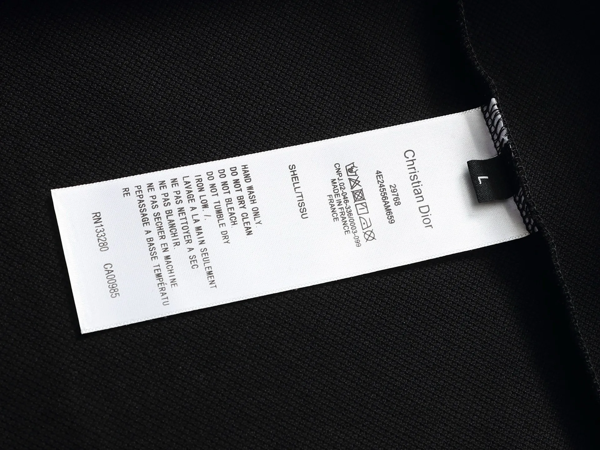 DIOR CD Polo ， Retro Same Style Versatile : Black White Size：M-2xl