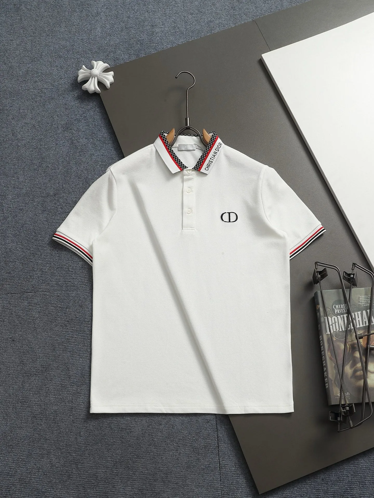 DIOR CD Polo ， Retro Same Style Versatile : Black White Size：M-2xl