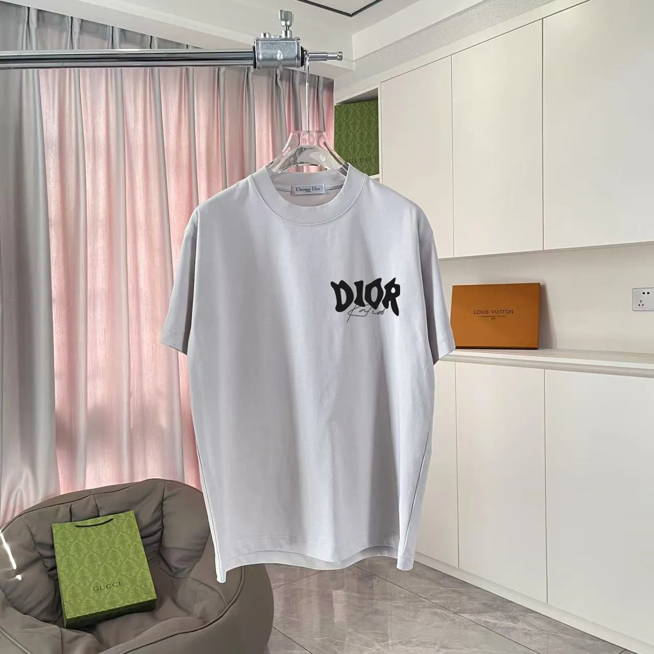Dio 2026 New Arrival logo T g Same Style ：Black White Green Gray Size: S M L XL XXL