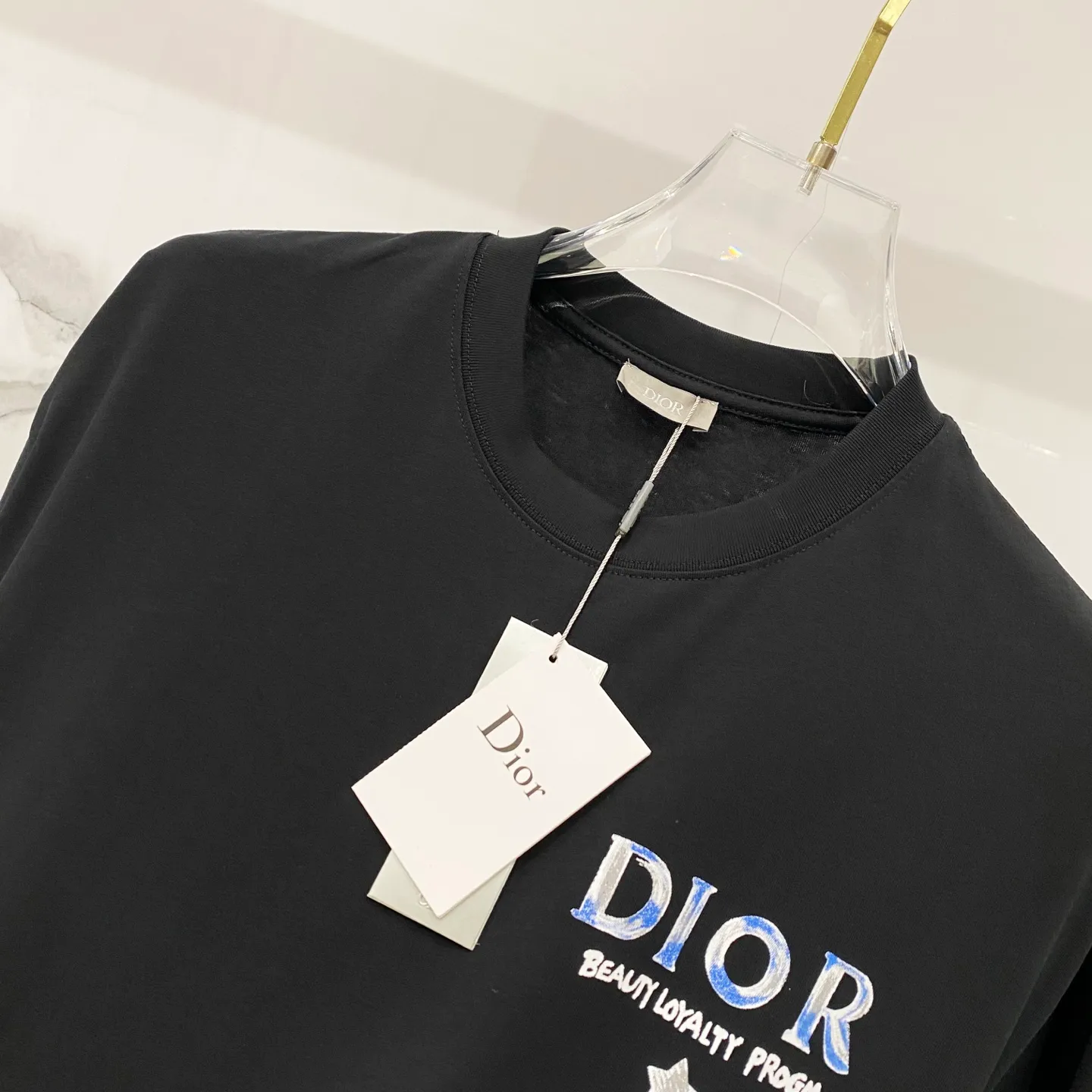Dior/ - T LOGO Quality 100 ％ Versatile Size:XS-L :Black.
