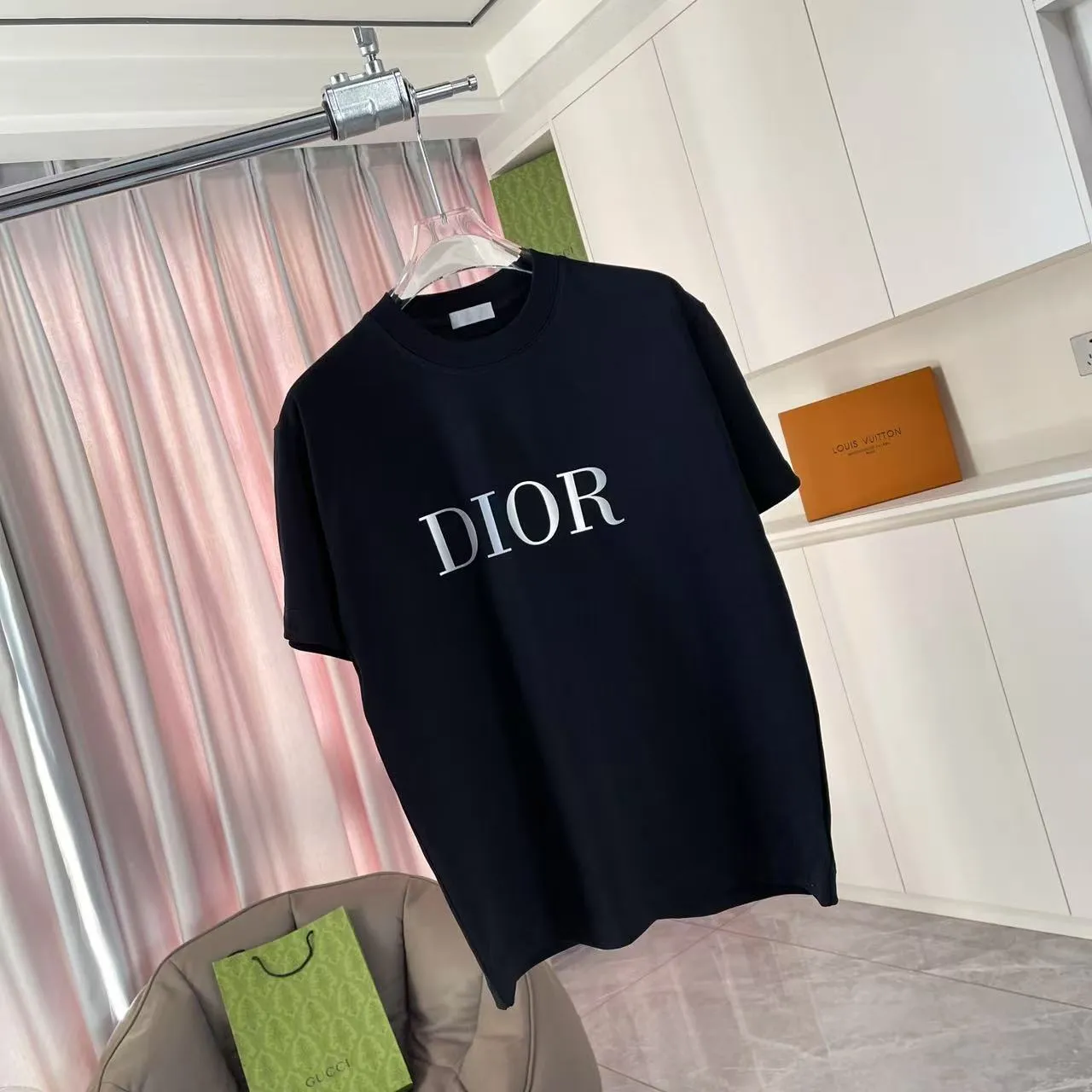 Dio 2025 New Arrival logo T g Same Style ：Black White Blue Gray Size: S M L XL XXL ​