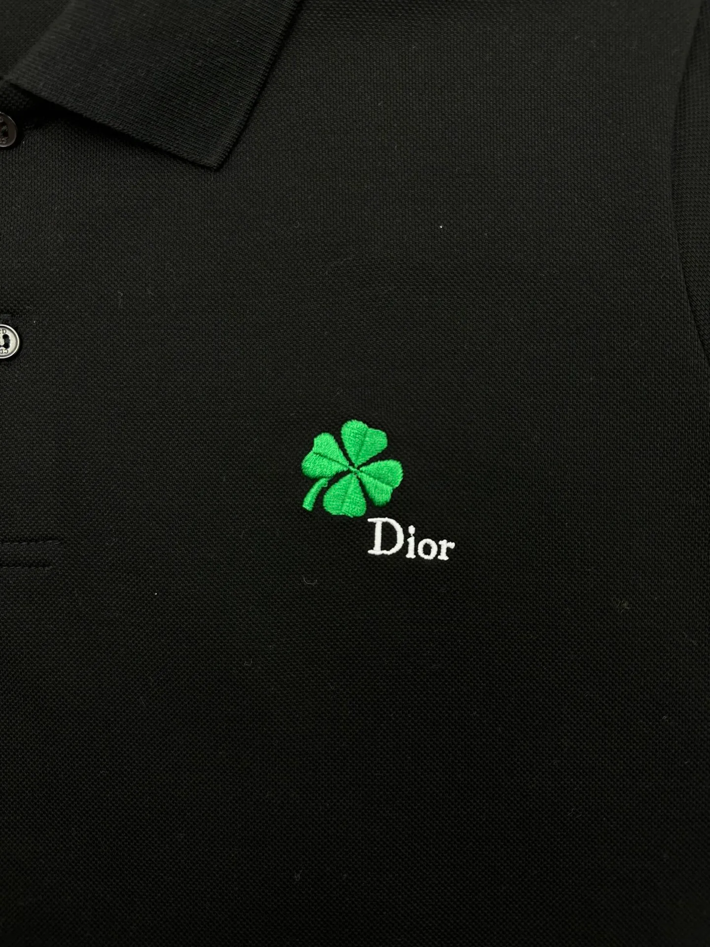25ss New Arrival Polo Black Dior Clover · (Jonathan Anderson) Dior Clover Classic 。 Black ， Dior Clover 。 Series ， 。 Sizes：S.M.L.XL.