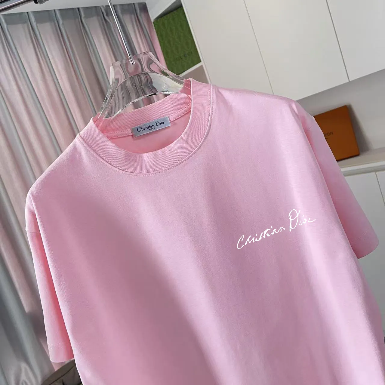 Dio 2025 New Arrival logo T g Same Style ：Black White Pink Blue Gray Size: S M L XL XXL ​